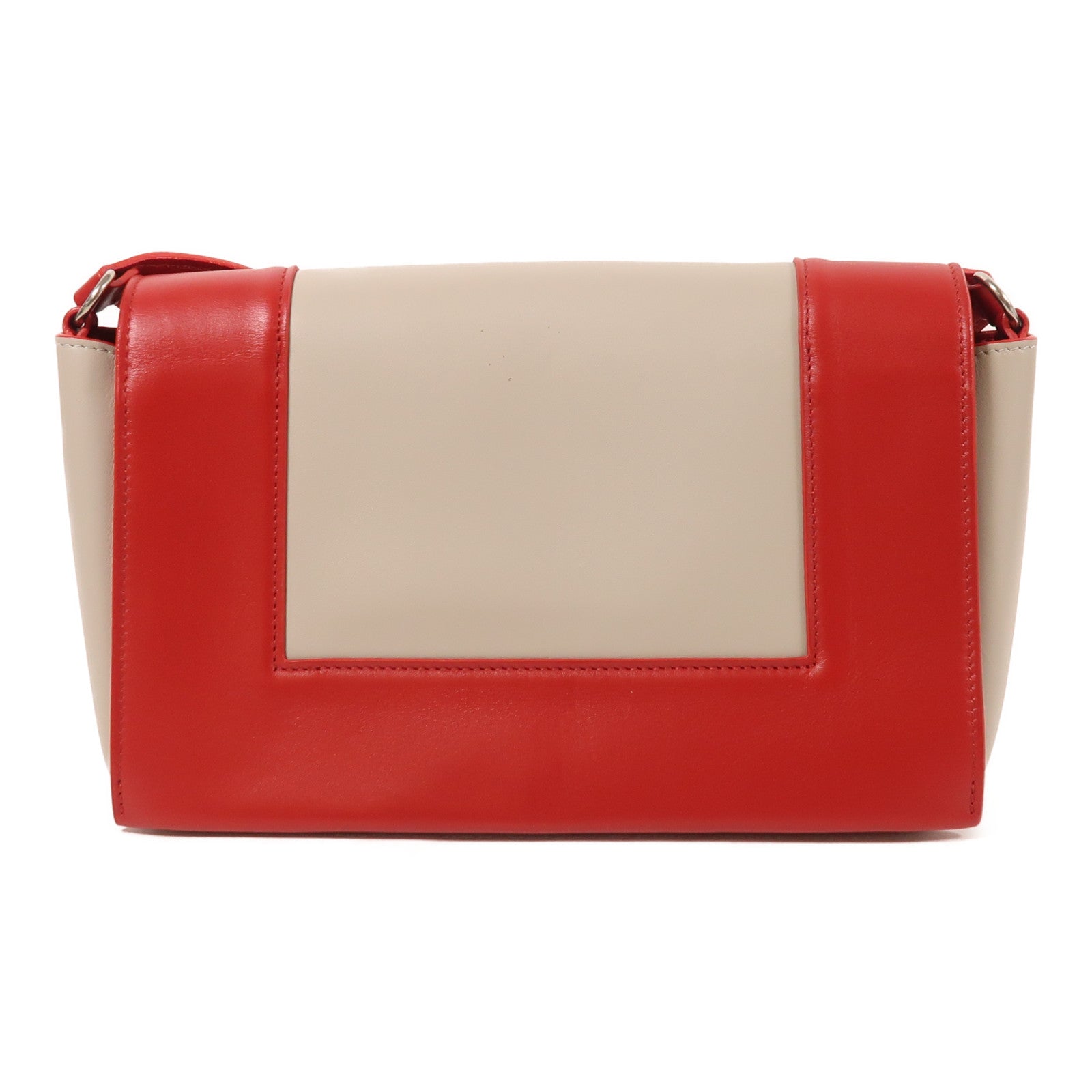 CELINE 牛皮皮革Frame銀扣肩背袋