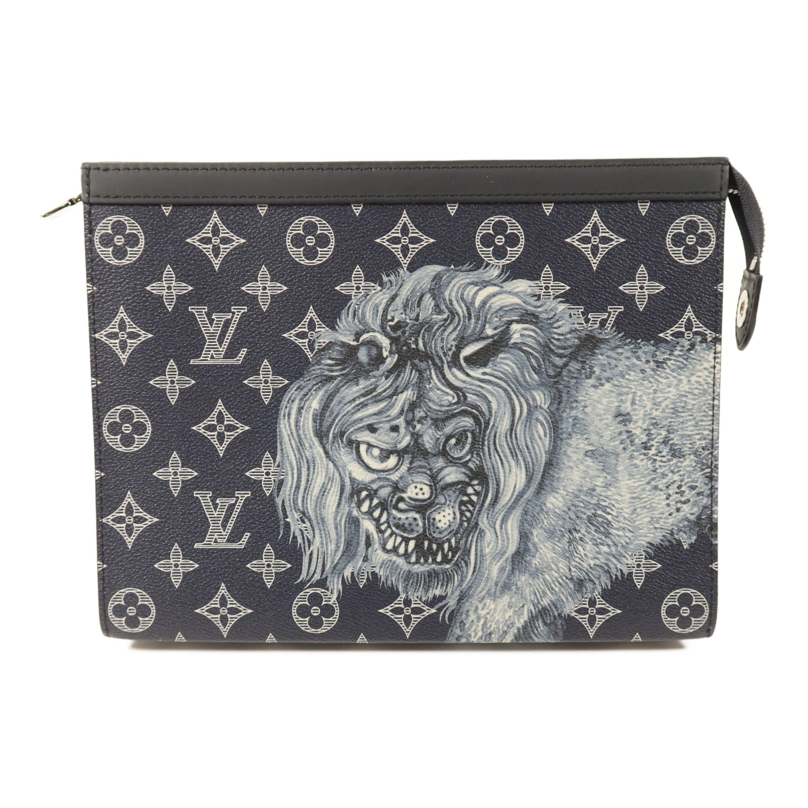 LOUIS VUITTON Monogram Pochette Voyage Clutch銀扣手拿包
