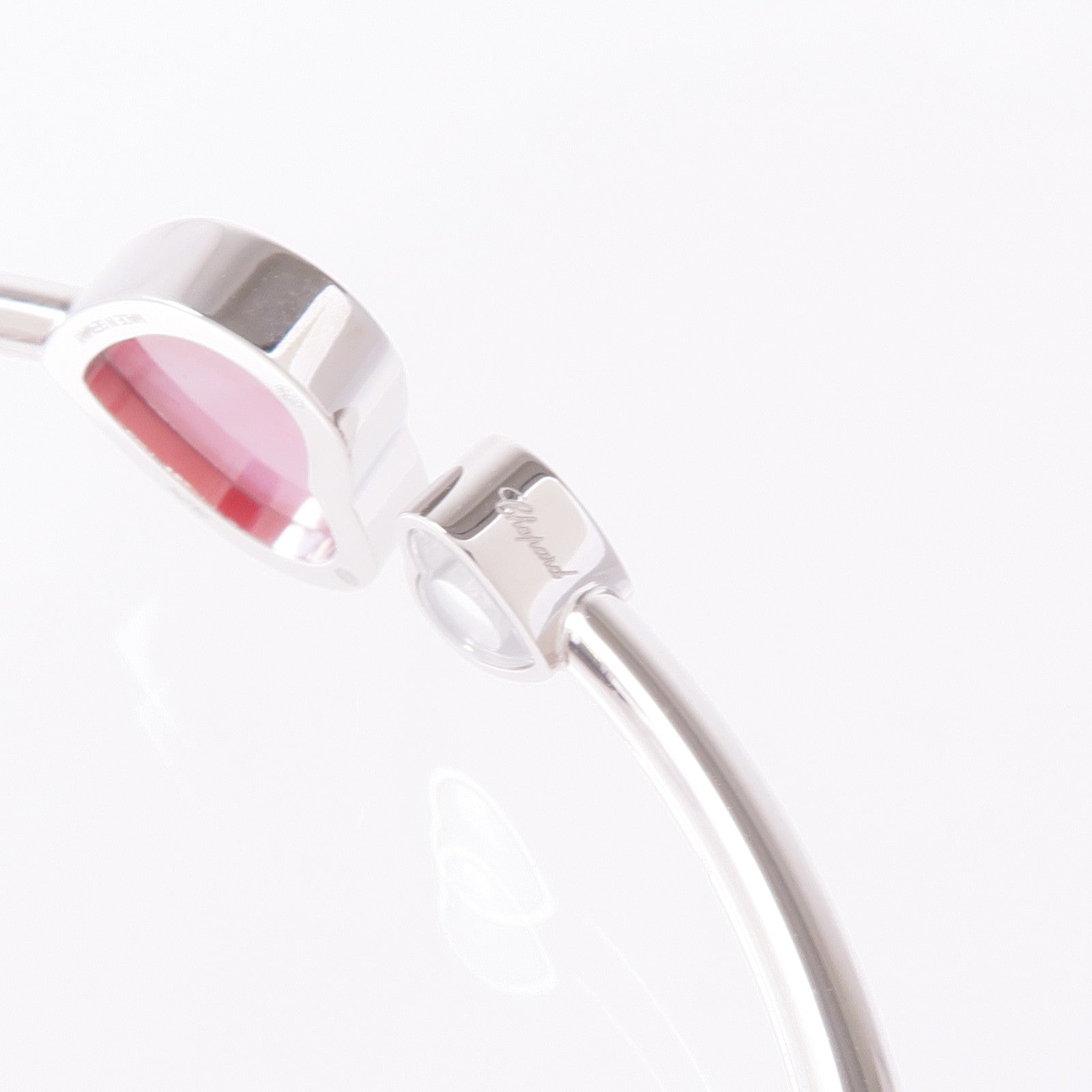 Chopard 18K白金Happy Hearts Bracelet珍珠母貝/鑽石手鐲