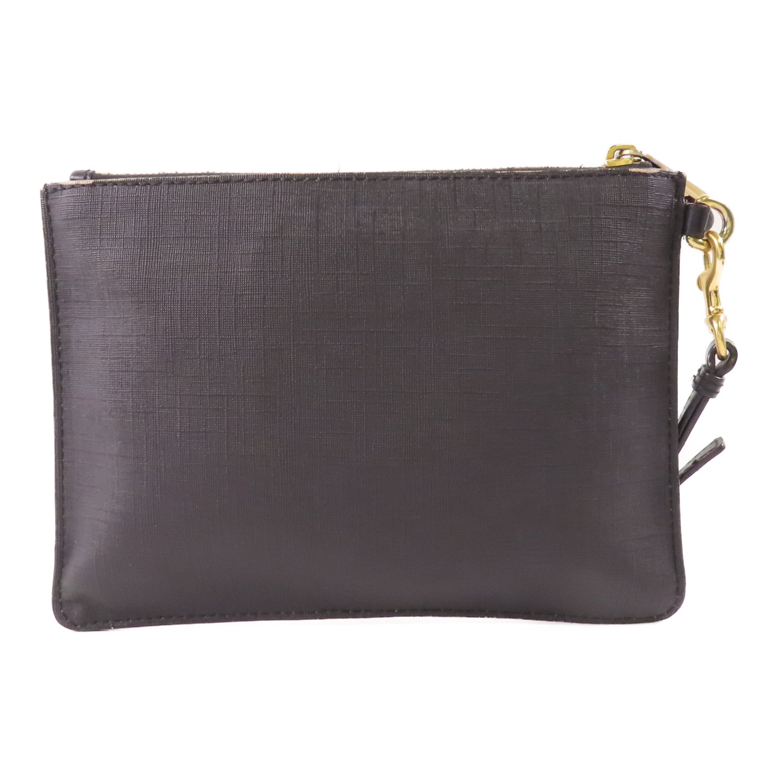 MOSCHINO 塗層帆布Pouch金扣手拿包