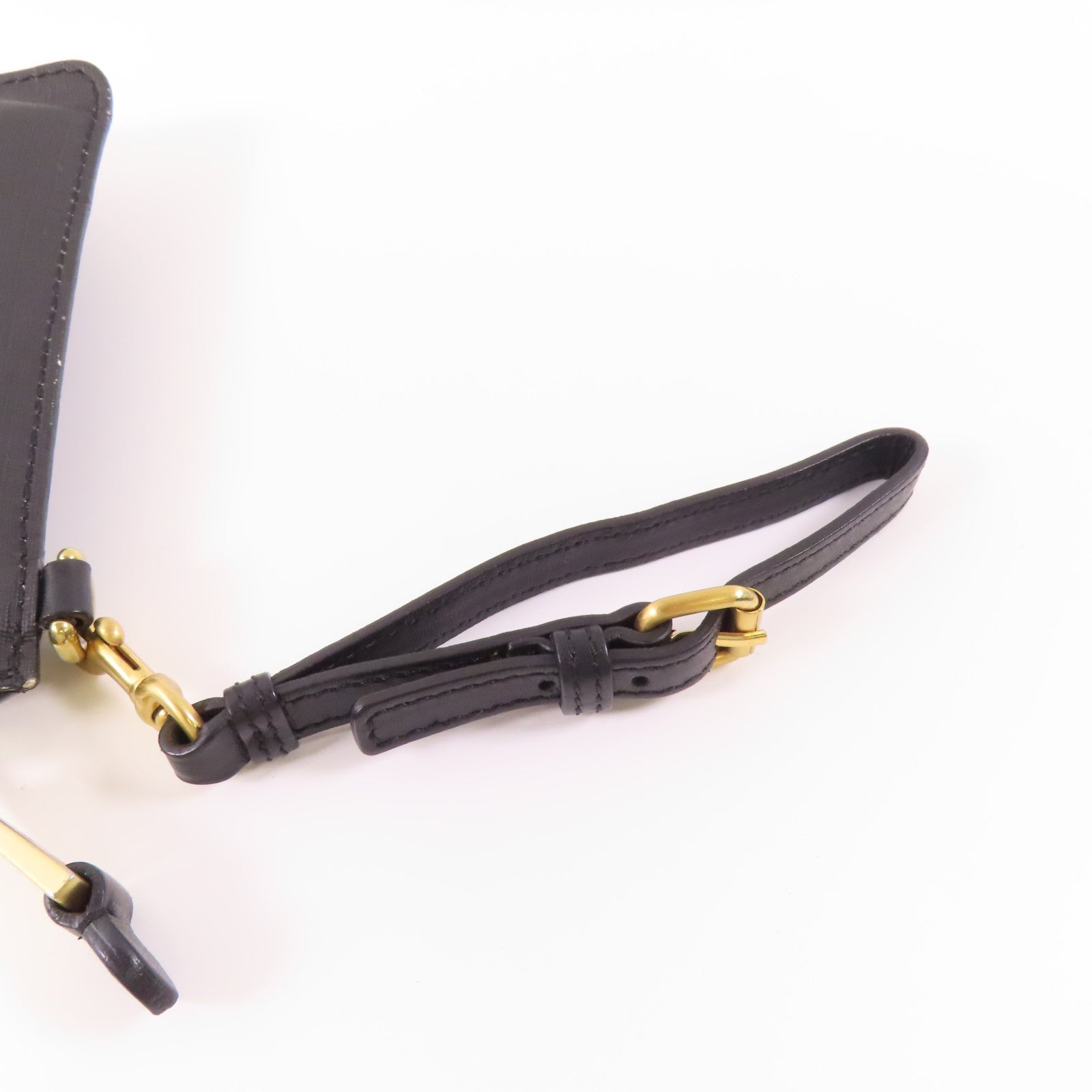 MOSCHINO 塗層帆布Pouch金扣手拿包