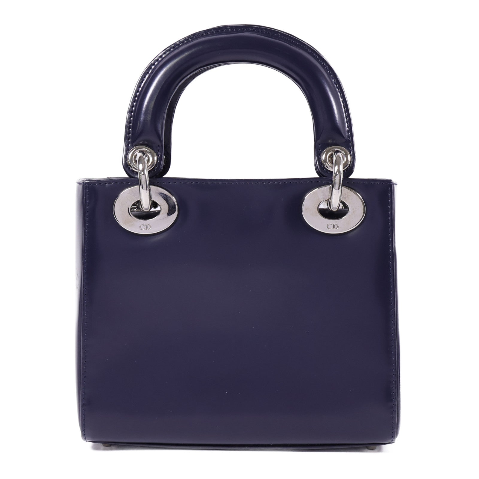 Dior 牛皮皮革Mini Lady Dior銀扣手挽肩背兩用袋