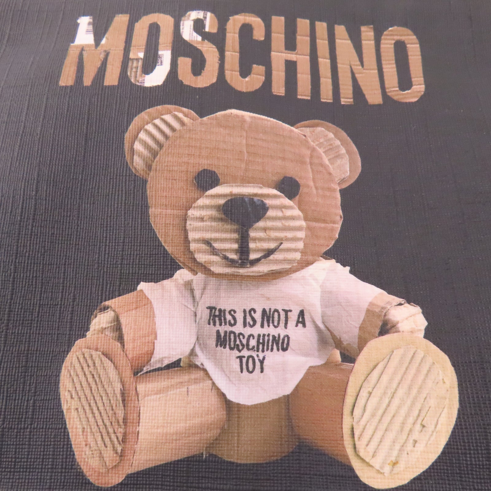MOSCHINO 塗層帆布Pouch金扣手拿包