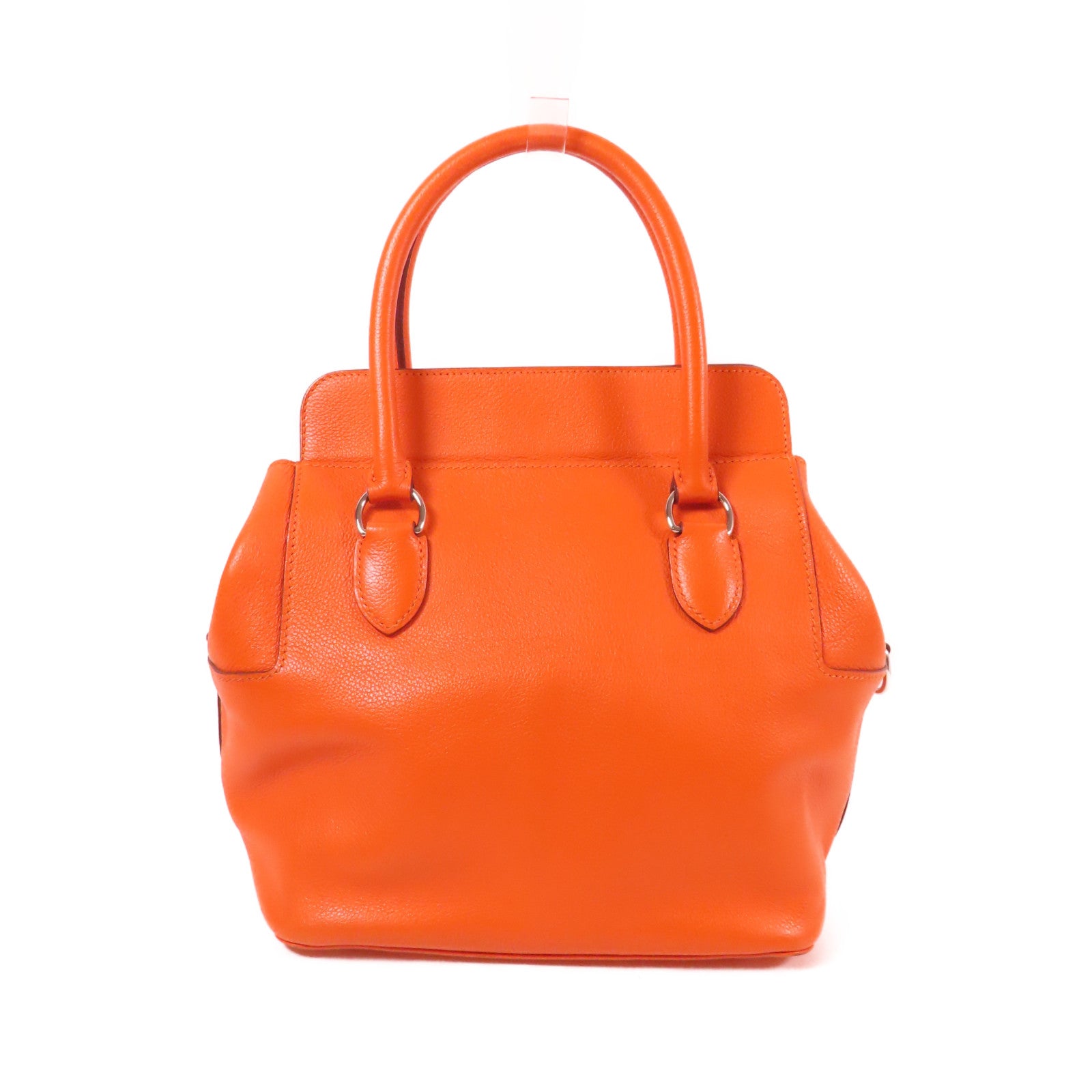 HERMES 【激減優惠】Clemence皮革Tool Box 20手挽肩背兩用袋Orange