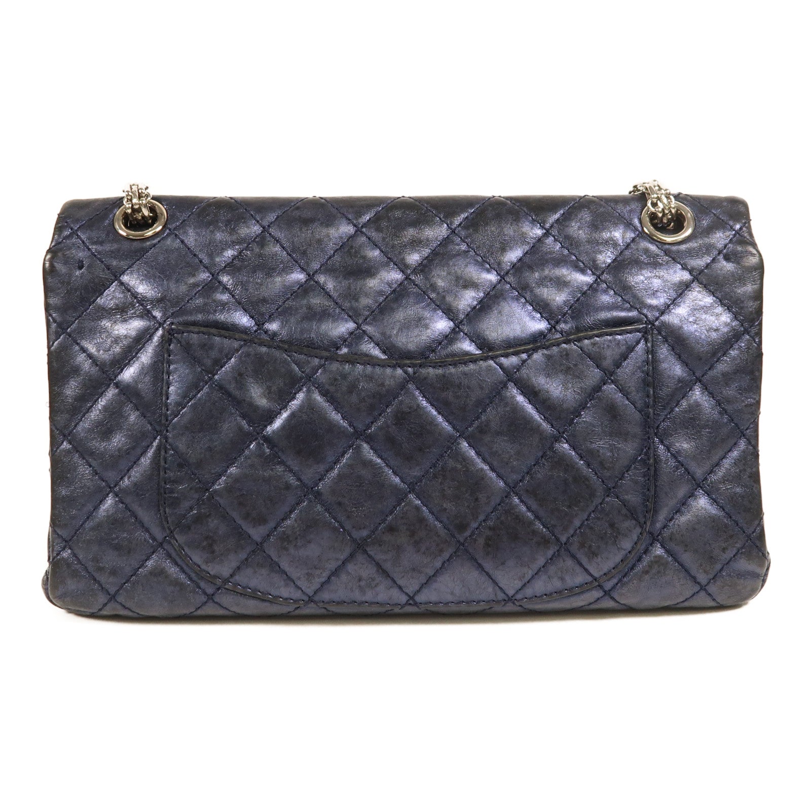 CHANEL 牛皮皮革2.55銀扣鏈帶肩背袋