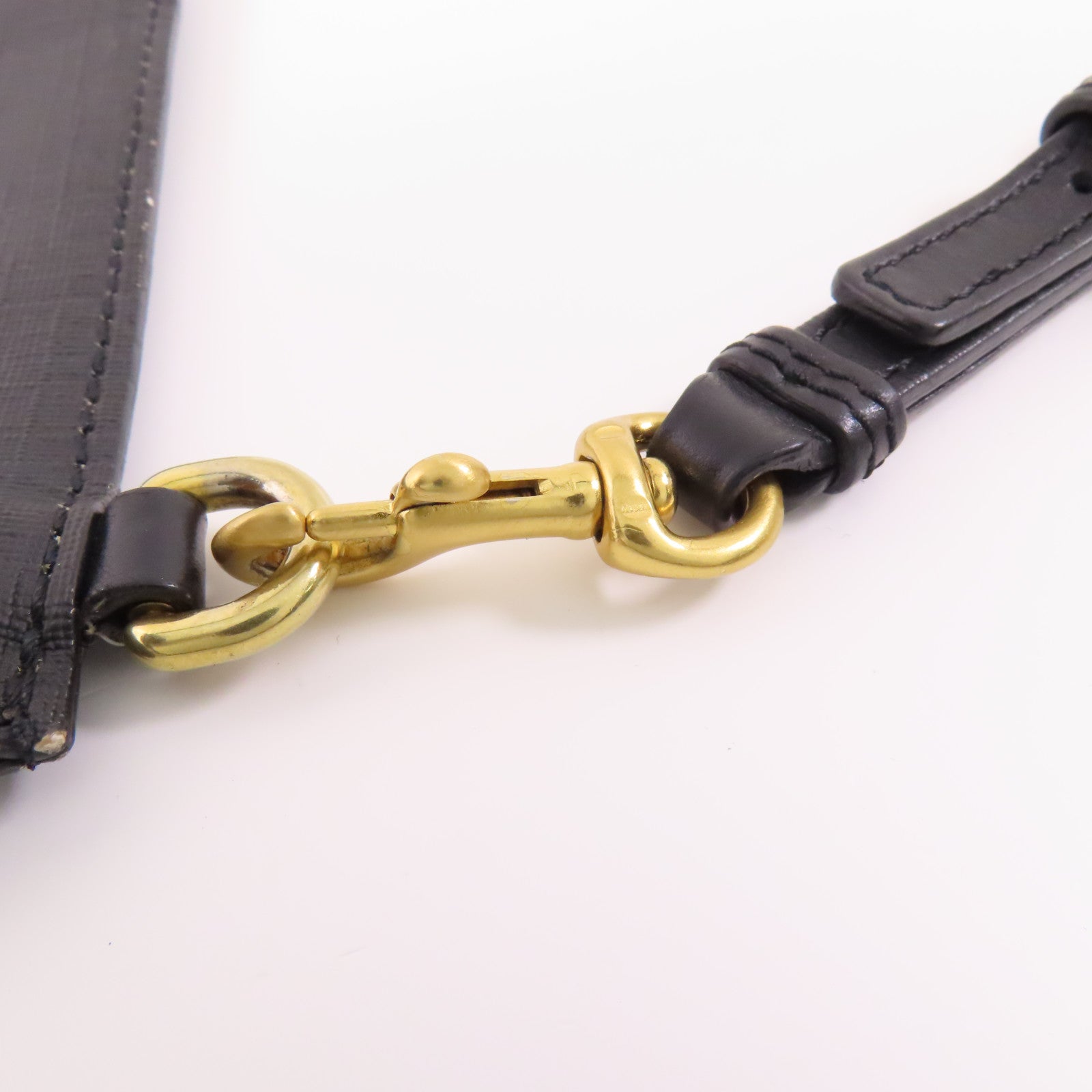 MOSCHINO 塗層帆布Pouch金扣手拿包