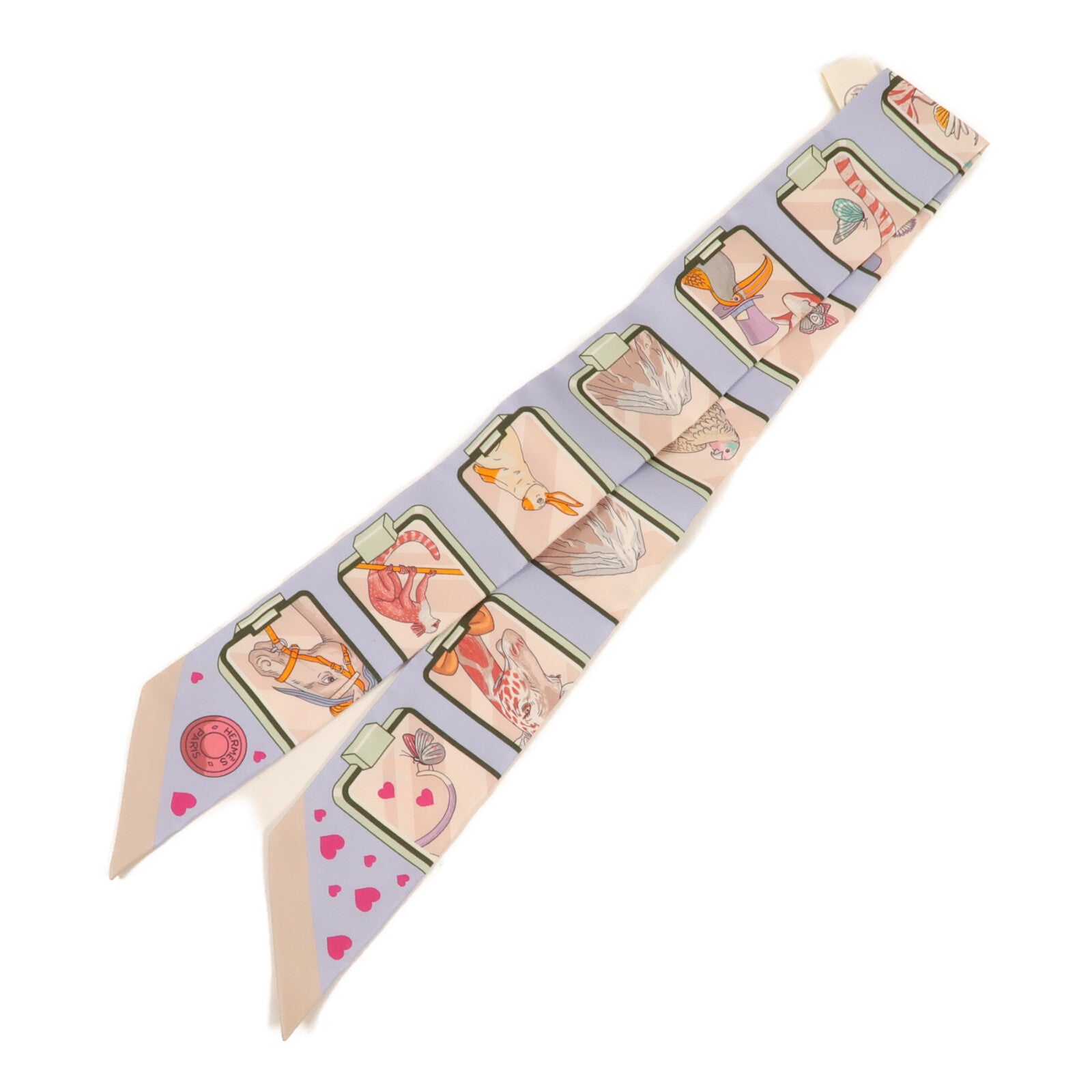 HERMES 絲質Twilly絲巾