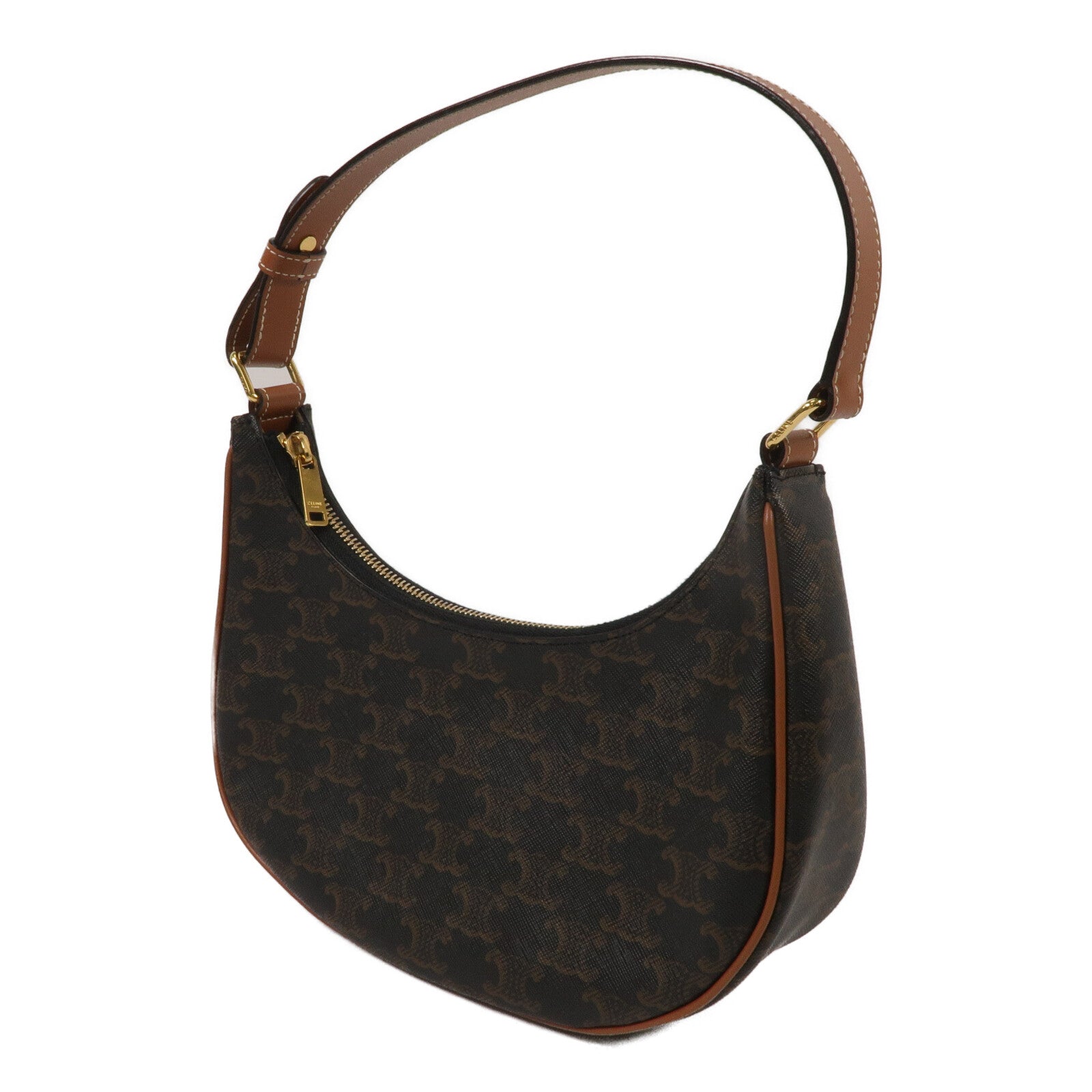 CELINE 塗層帆布Ava Medium Triomphe肩背袋