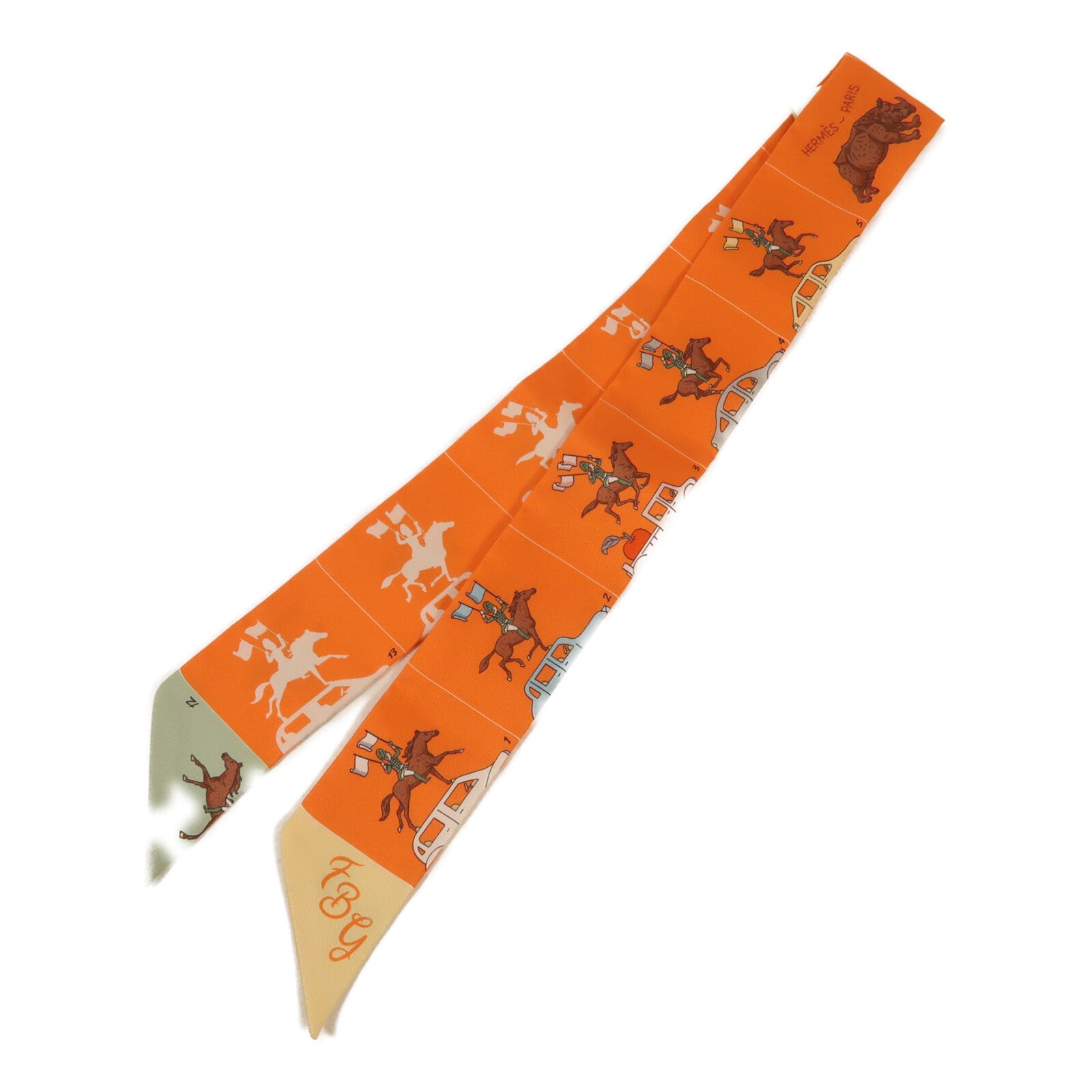 HERMES 絲質Twilly絲巾