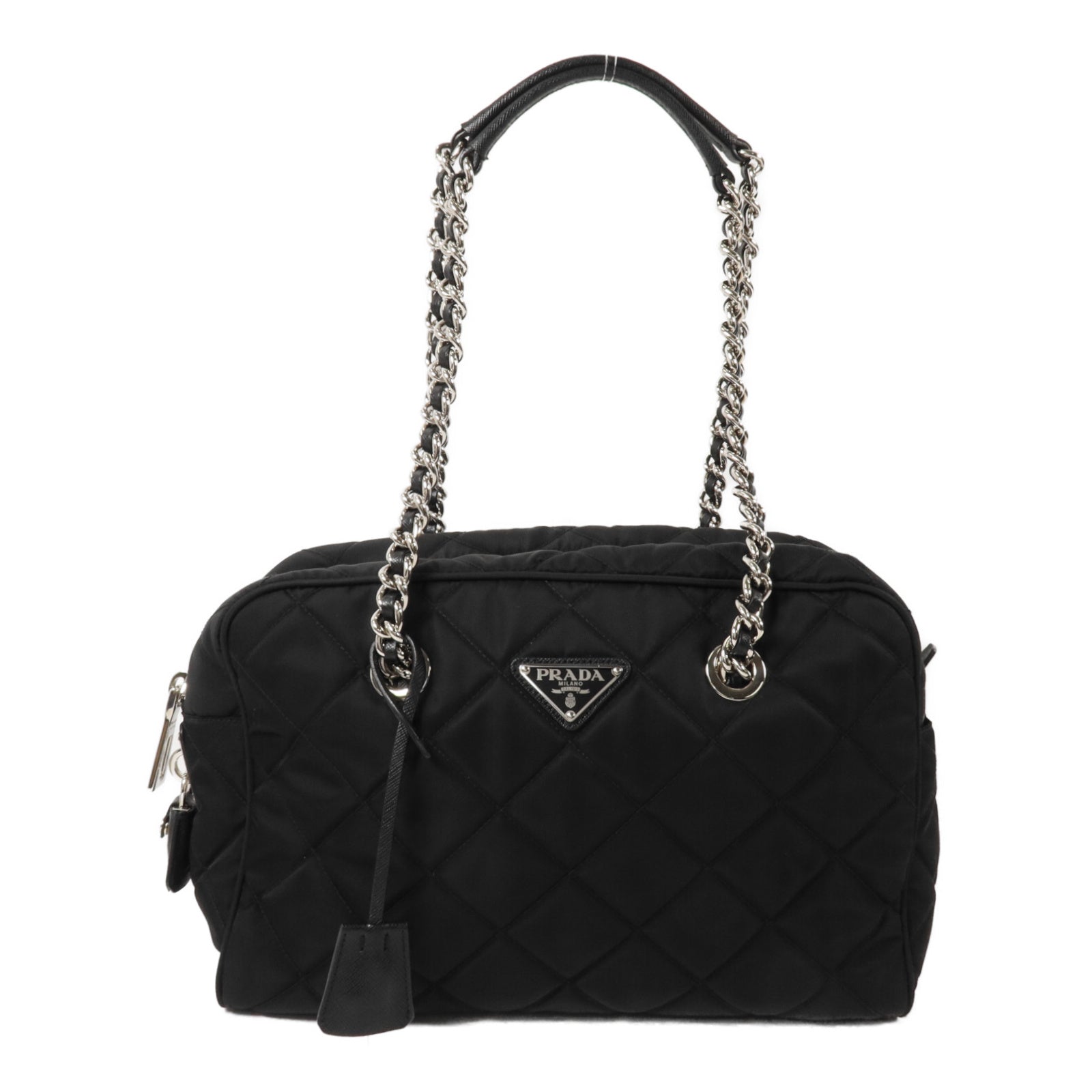 PRADA 尼龍Quilted Tessuto鏈帶肩背袋