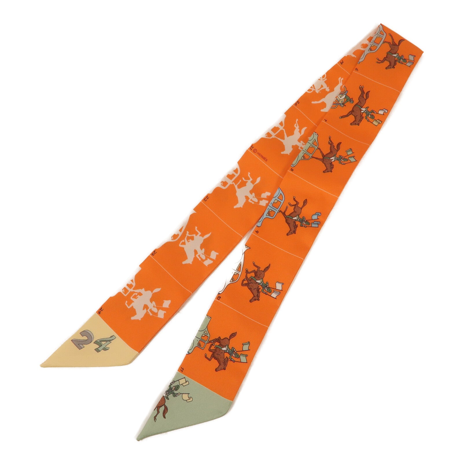 HERMES 絲質Twilly絲巾