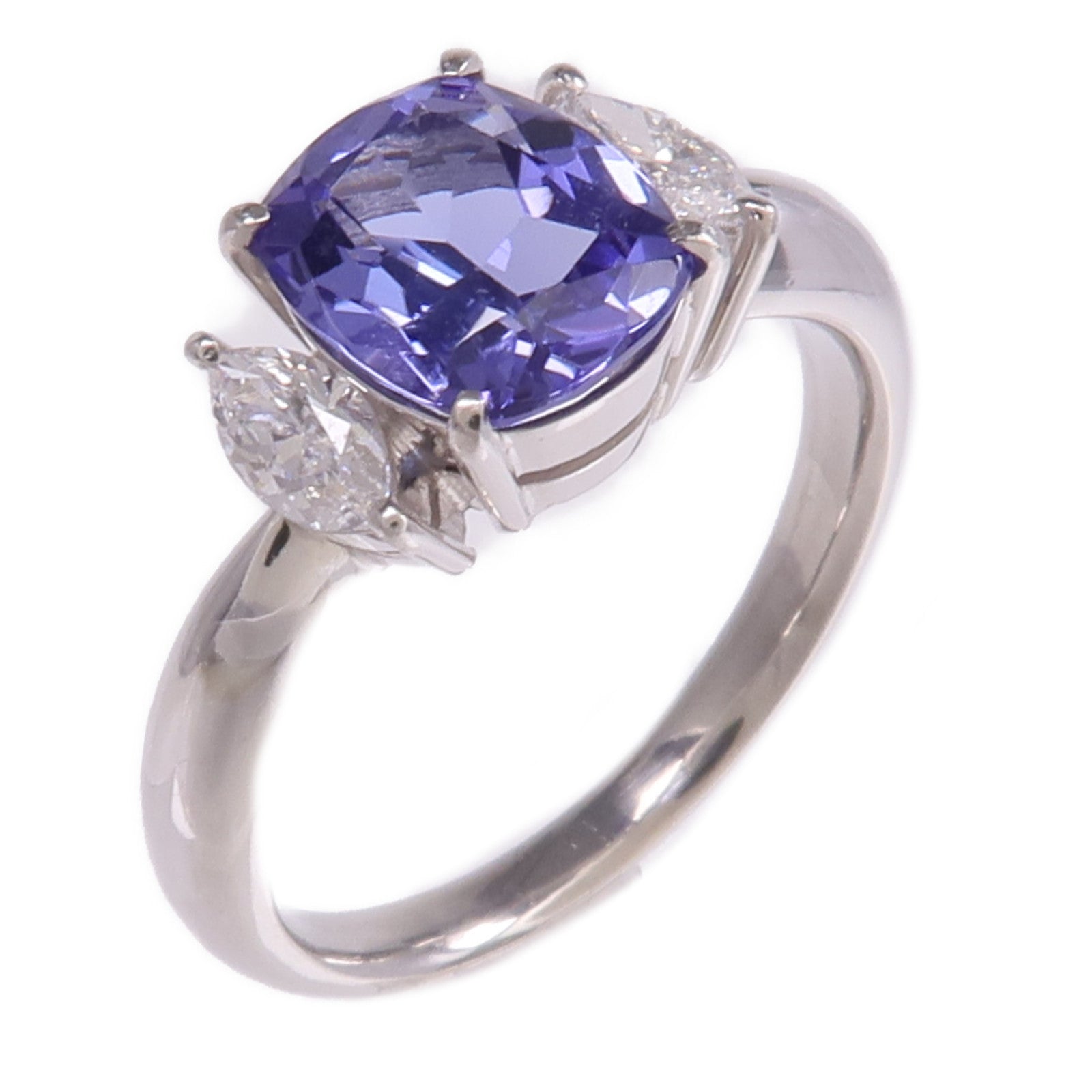 JEWELRY PT900鉑金Tanzanite Diamond Ring坦桑石/鑽石戒指US#7.25
