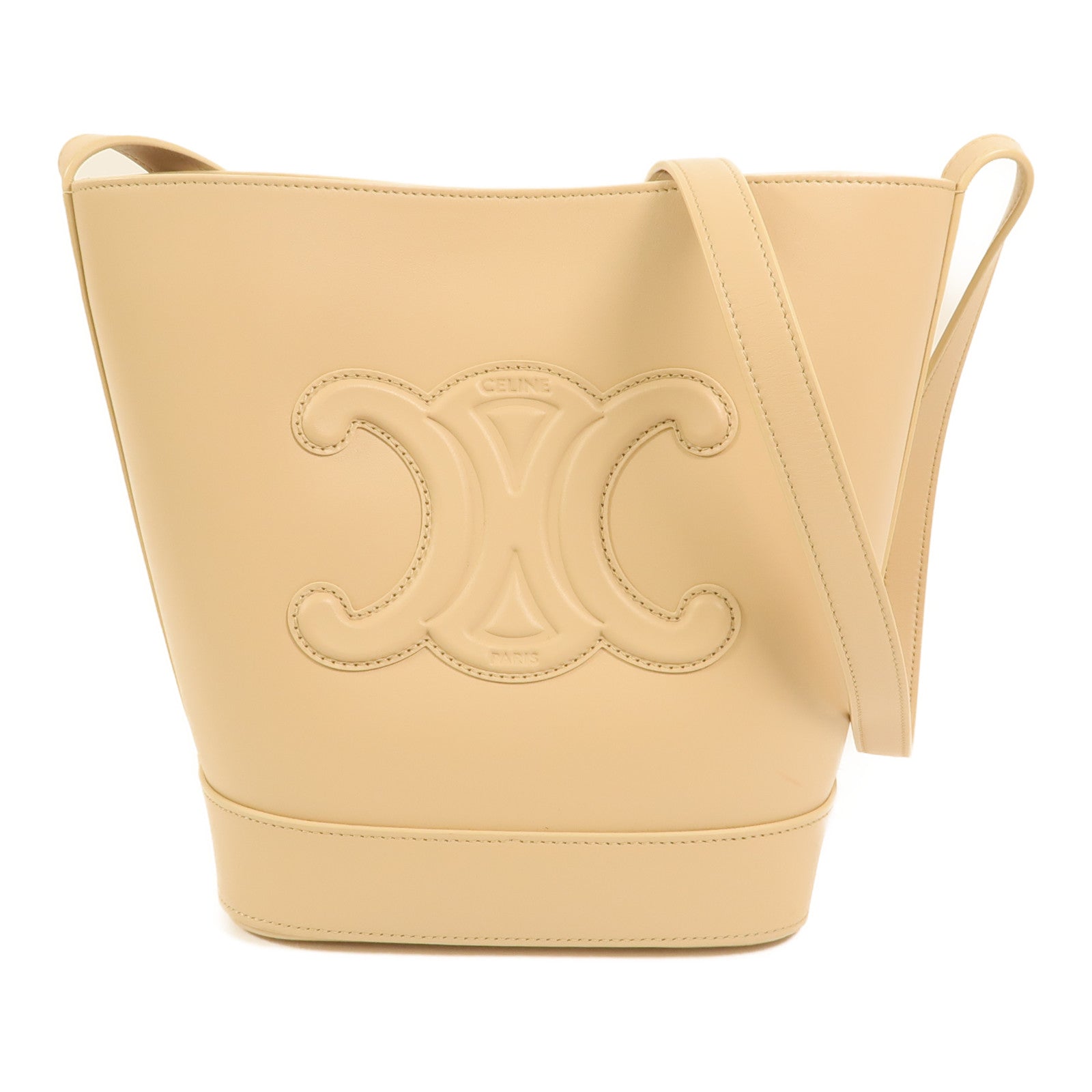 CELINE 牛皮皮革Cuir Triomphe金扣肩背袋