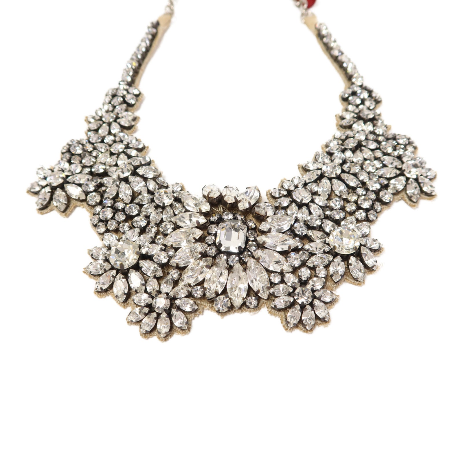 Valentino 金屬/水鑽/絲質Necklace項鍊