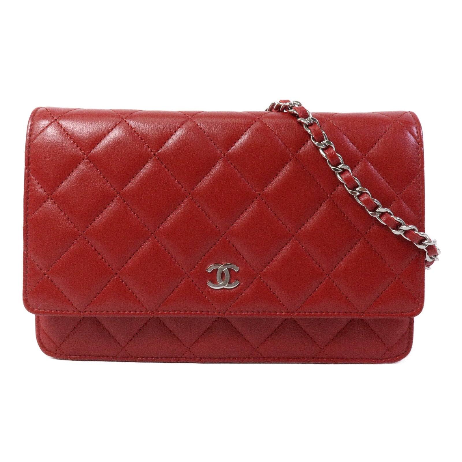 CHANEL 羊皮皮革Wallet On Chain鏈帶肩背袋