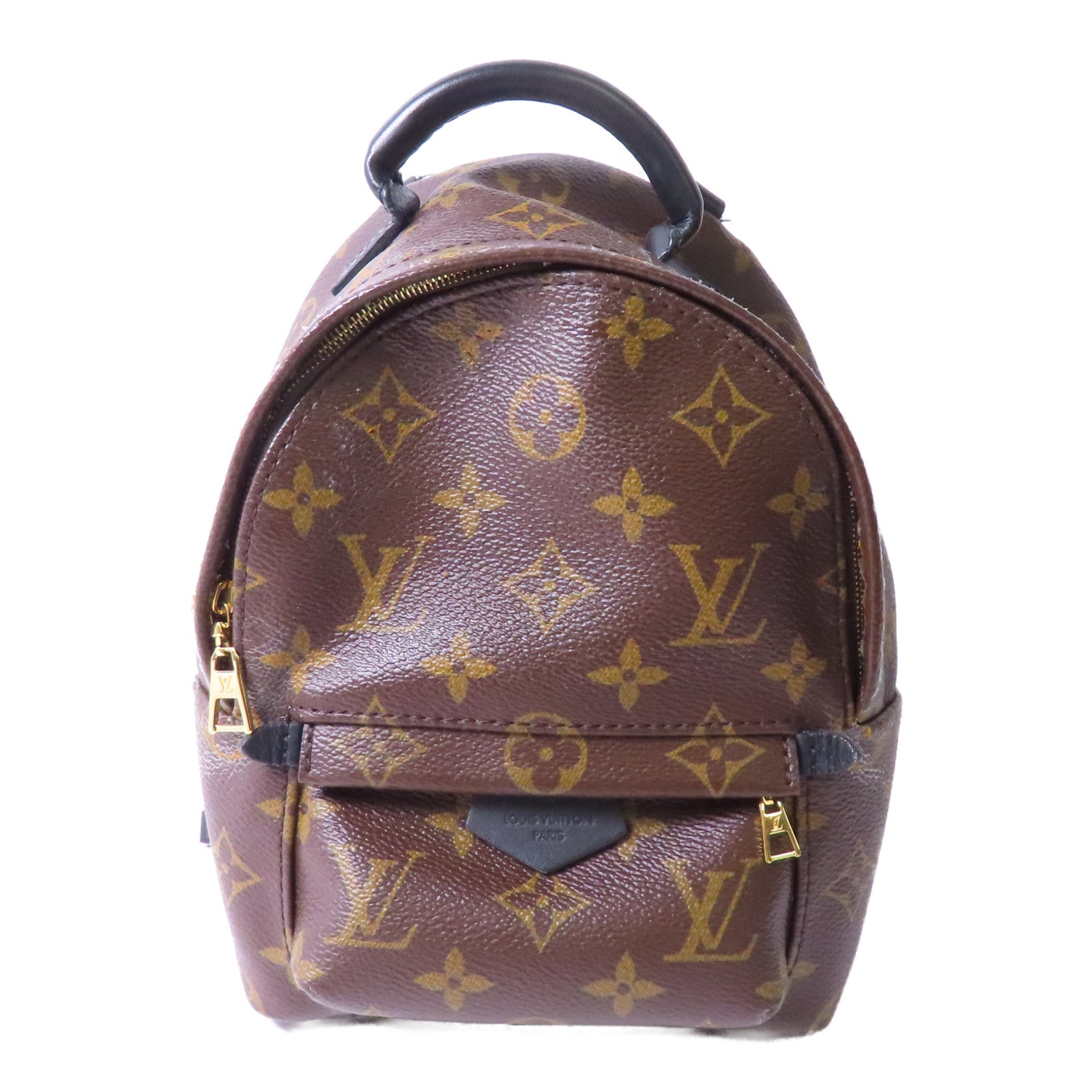 LOUIS VUITTON 【激減優惠】Monogram Palm Springs Mini金扣背包啡色