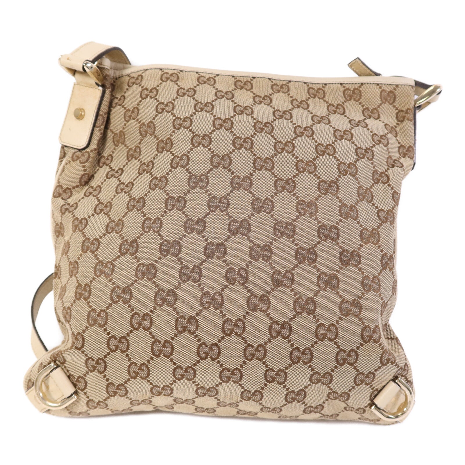GUCCI 帆布Shoulder Bag金扣肩背袋