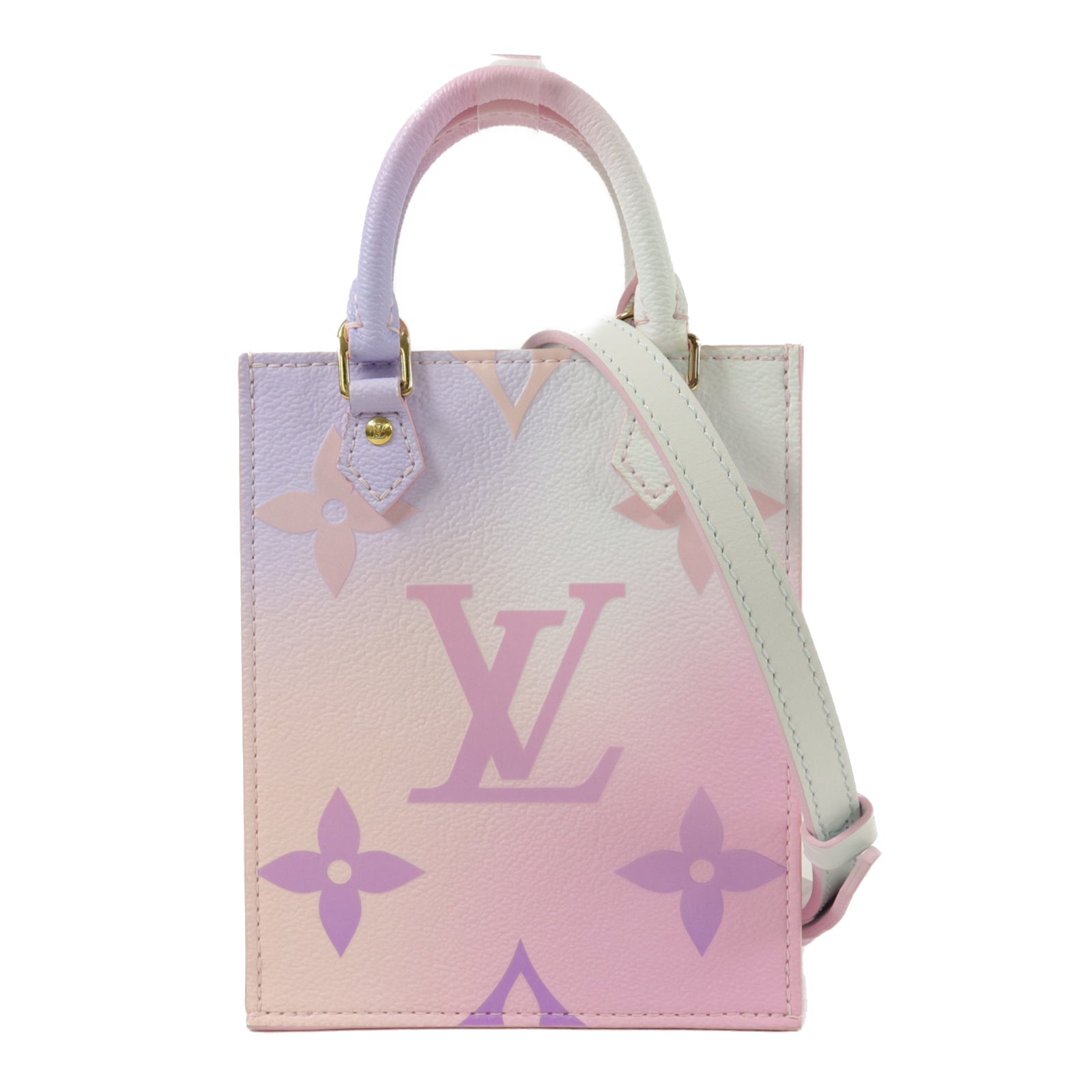 LOUIS VUITTON Monogram Giant Petit Sac Plat Spring in the City手挽肩背兩用袋
