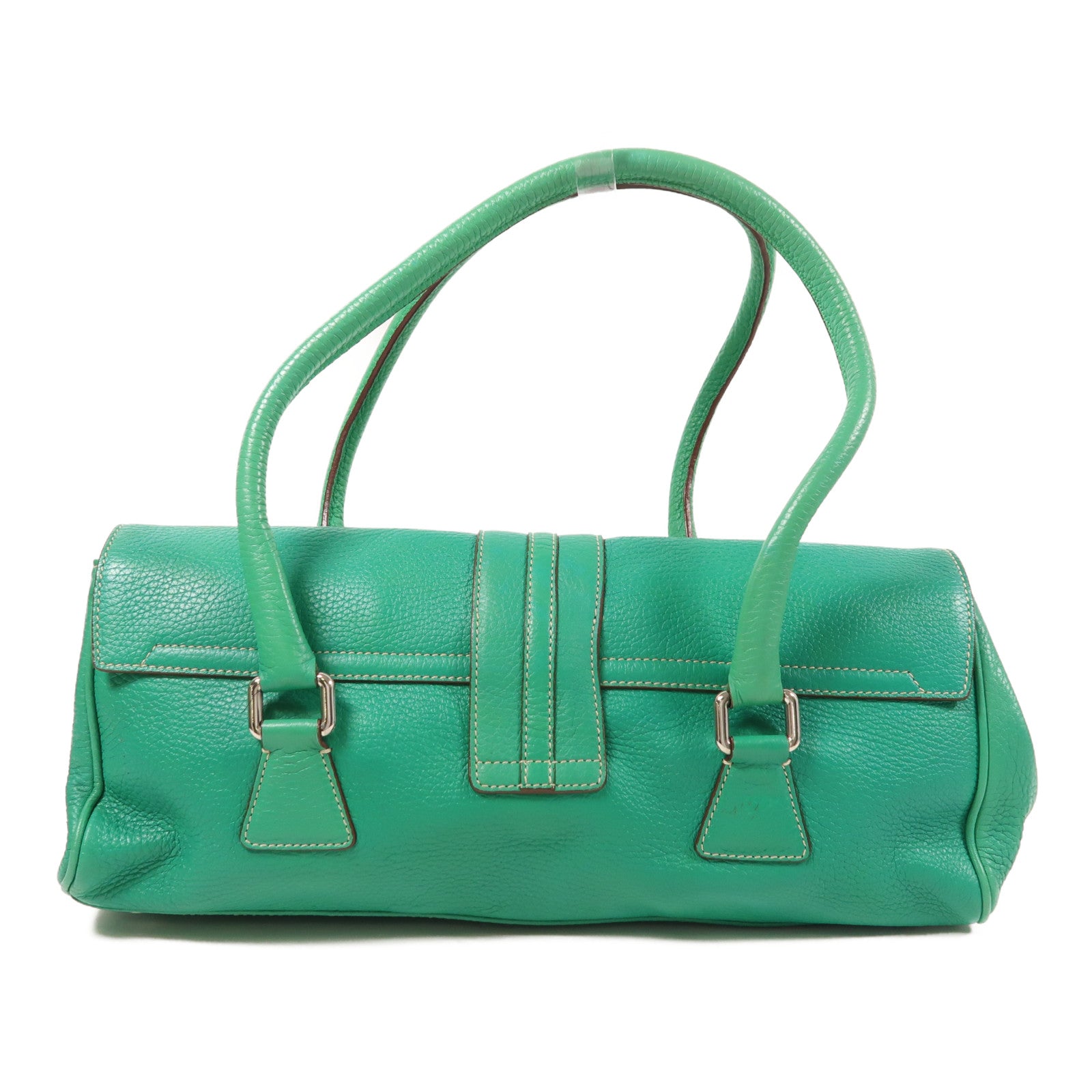 BURBERRY 牛皮皮革Hand Bag銀扣肩背袋