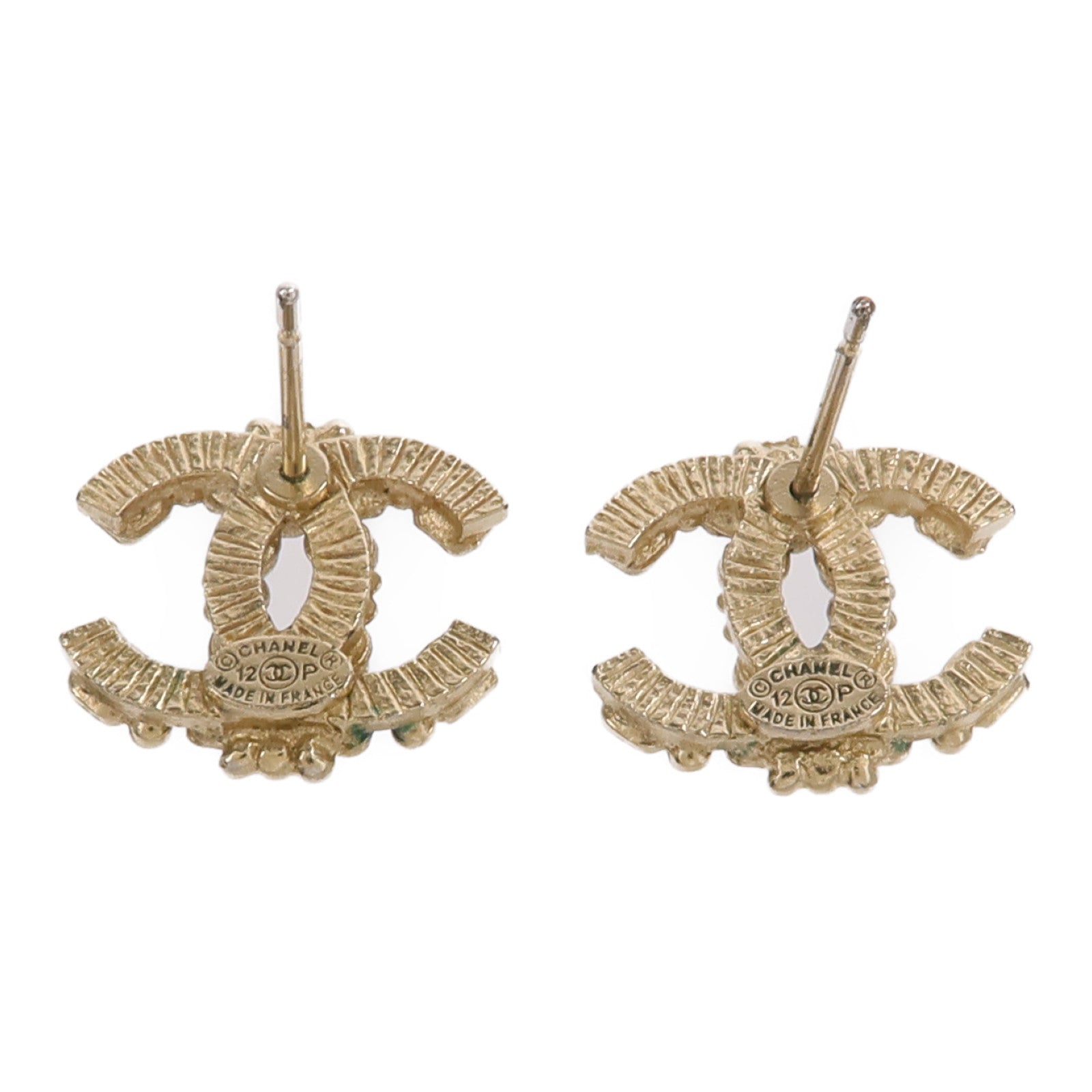 CHANEL 金屬/珊瑚石Earrings耳環
