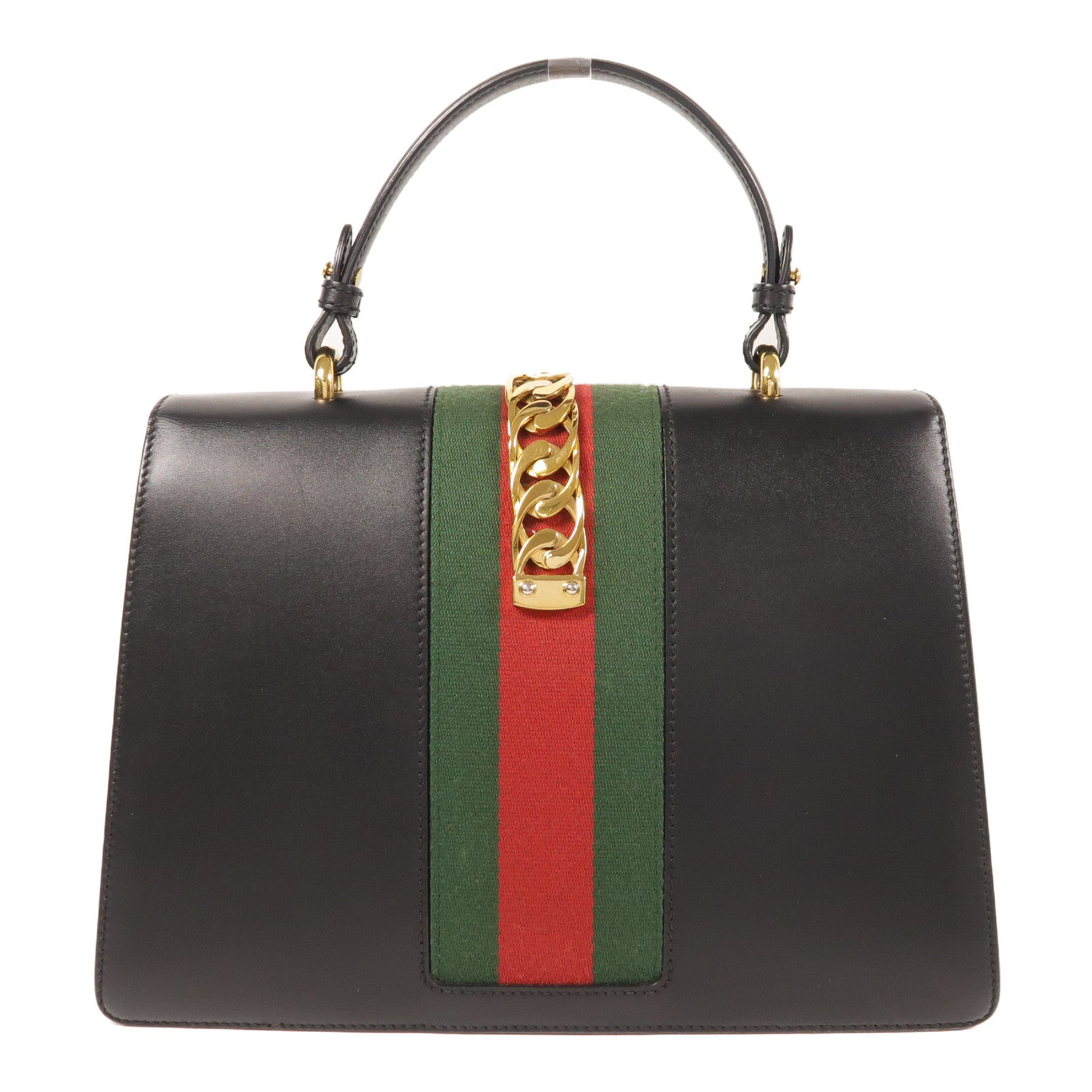 GUCCI 【激減優惠】牛皮皮革Sylvie金扣手挽肩背兩用袋