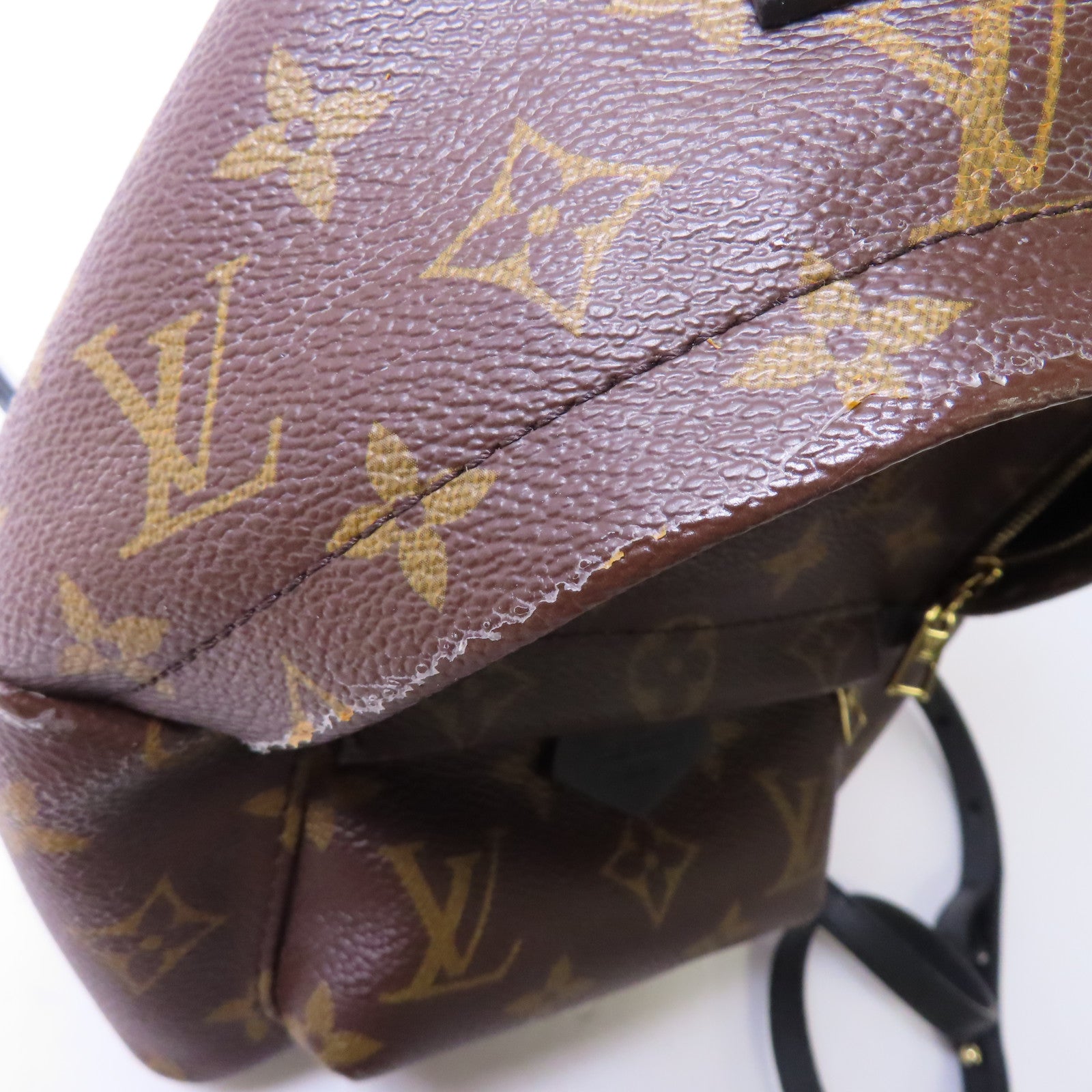 LOUIS VUITTON 【激減優惠】Monogram Palm Springs Mini金扣背包啡色