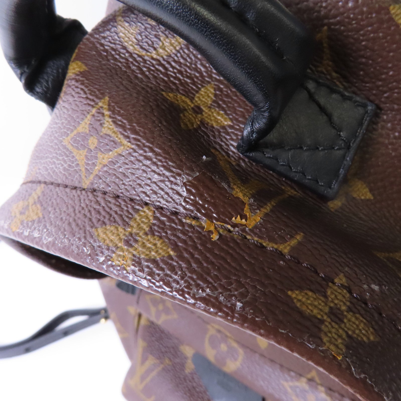 LOUIS VUITTON 【激減優惠】Monogram Palm Springs Mini金扣背包啡色