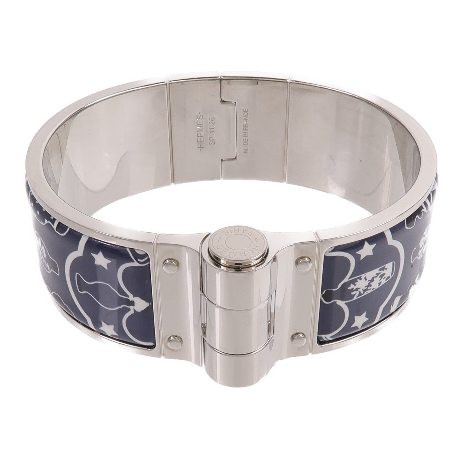 HERMES 金屬/琺瑯Charniere Bangle/Bracelet手鐲