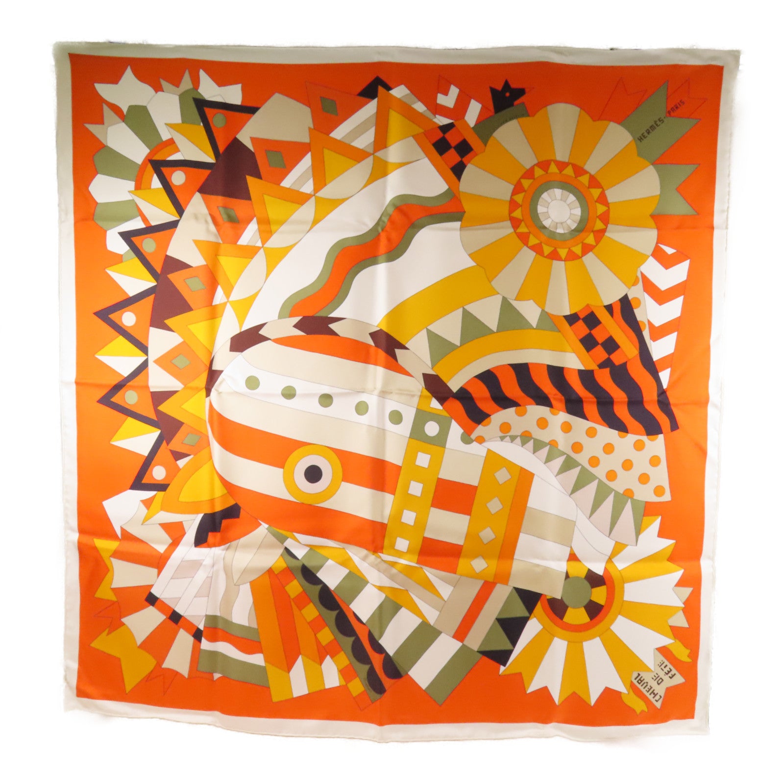 HERMES 絲質Scarf 90X90絲巾