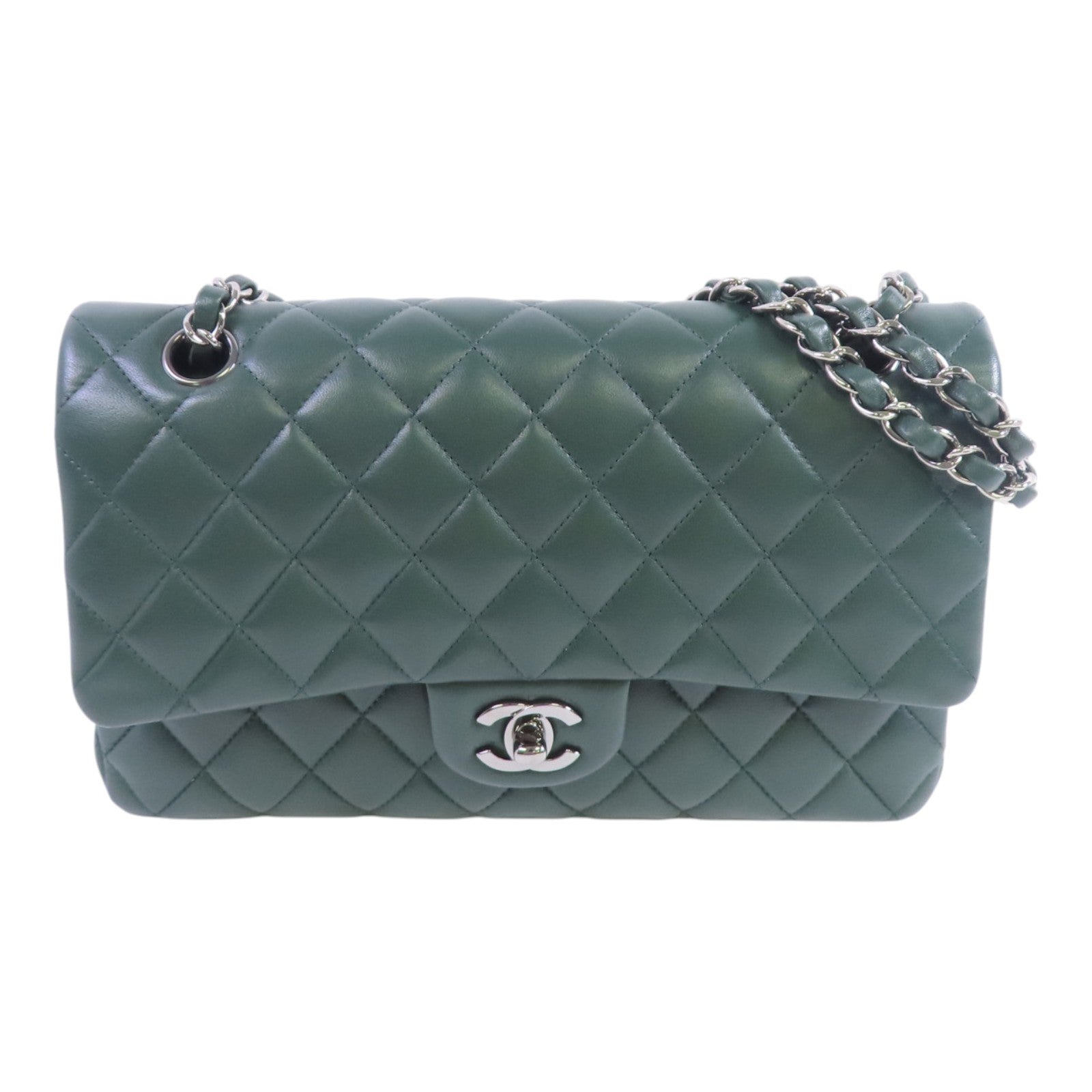 CHANEL 【激減優惠】羊皮皮革Classic 25 Chain Shoulder Bag銀扣鏈帶肩背袋