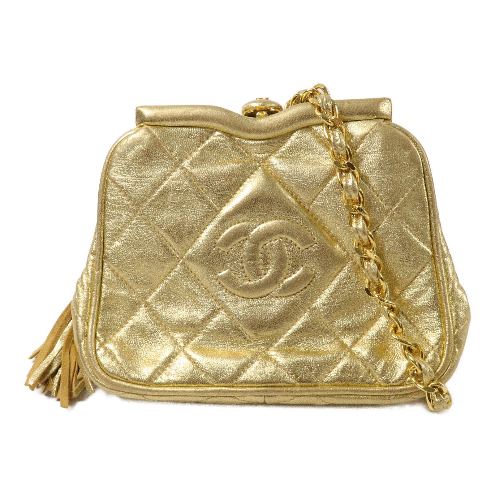 CHANEL 羊皮皮革Shoulder Bag鏈帶肩背袋