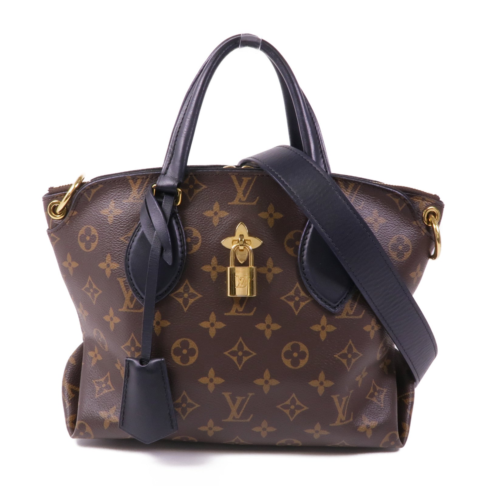 LOUIS VUITTON Monogram Flower Zip Tote金扣手挽肩背兩用袋
