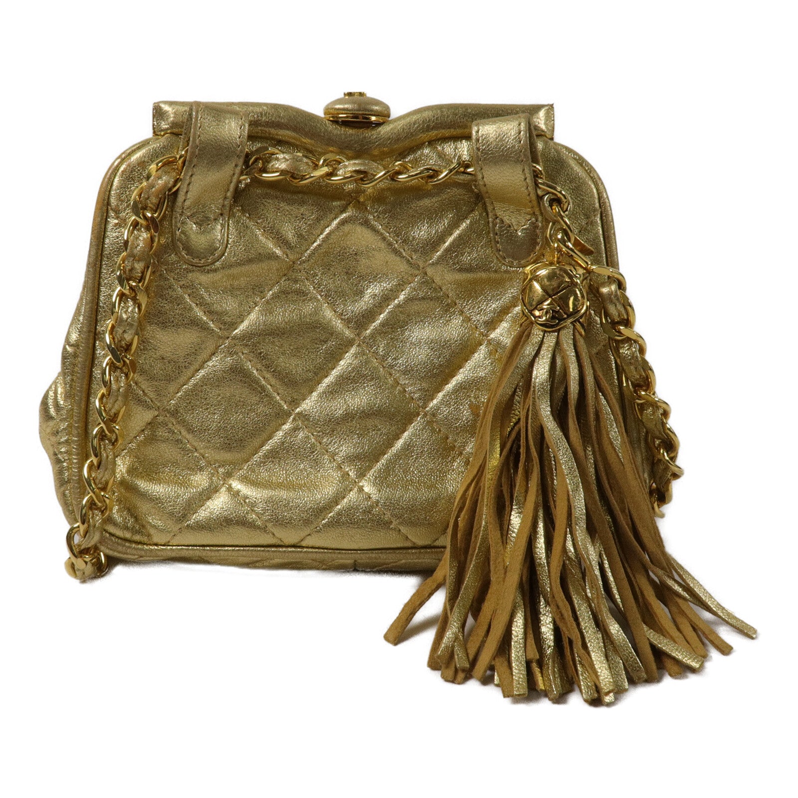 CHANEL 羊皮皮革Shoulder Bag鏈帶肩背袋