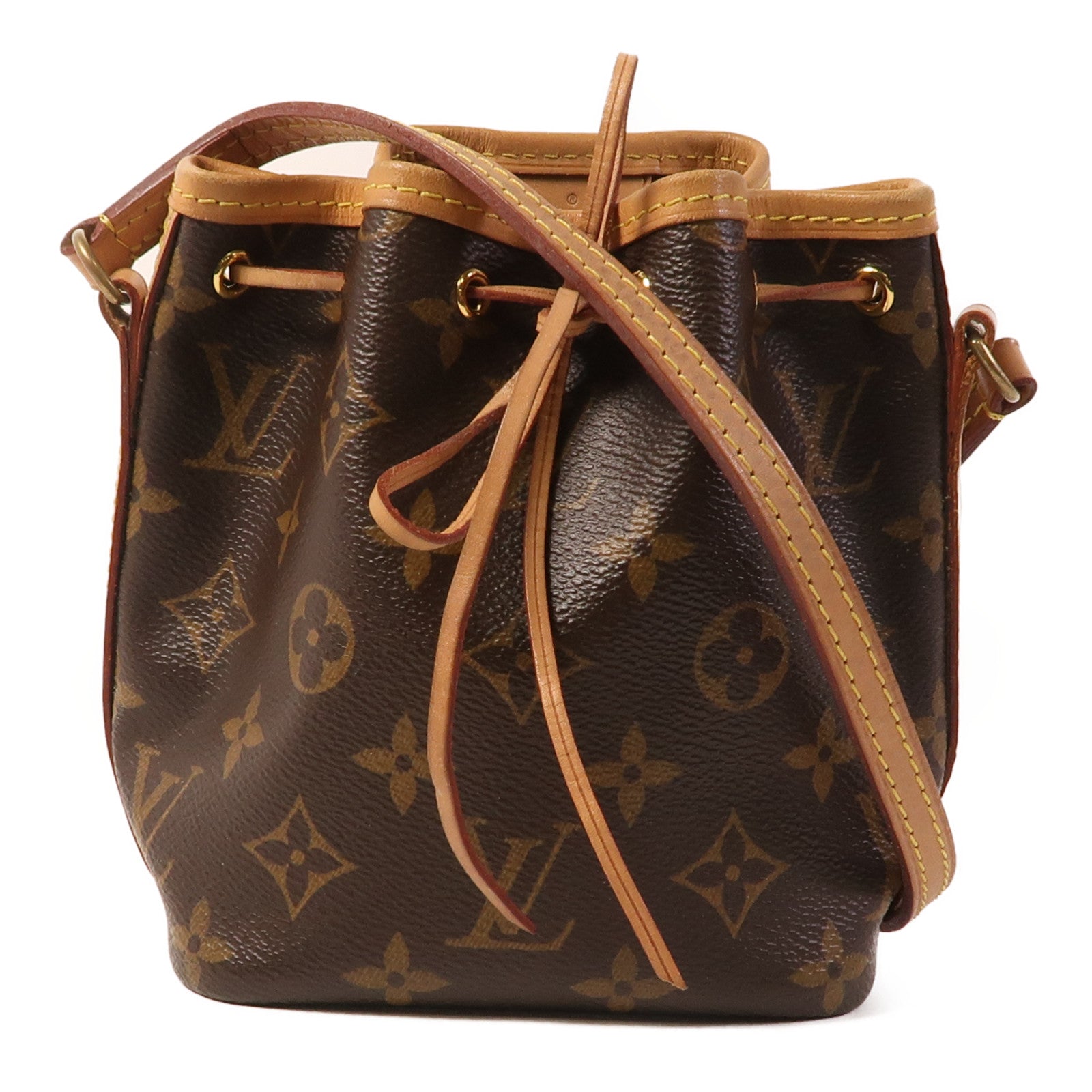 LOUIS VUITTON 【激減優惠】Monogram Nano Noe金扣肩背袋