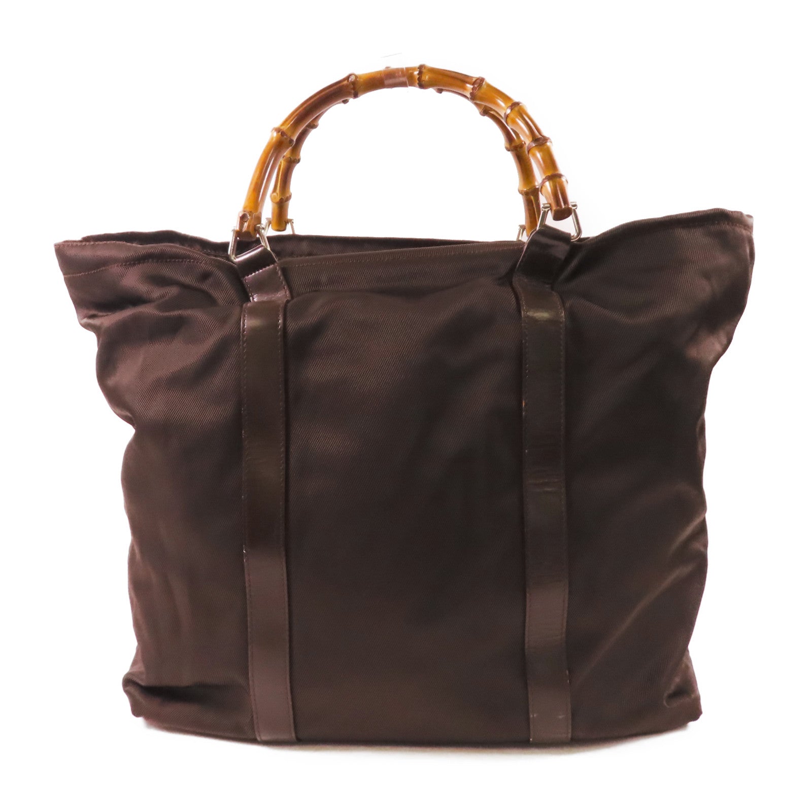 GUCCI GG SHW Tote Bag Nylon Brown