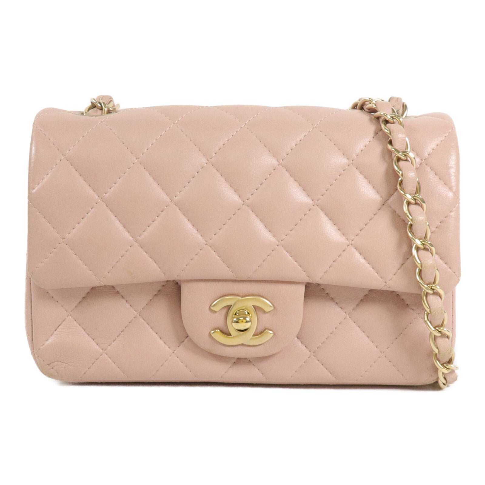 CHANEL 羊皮皮革Mini Classic 20鏈帶肩背袋