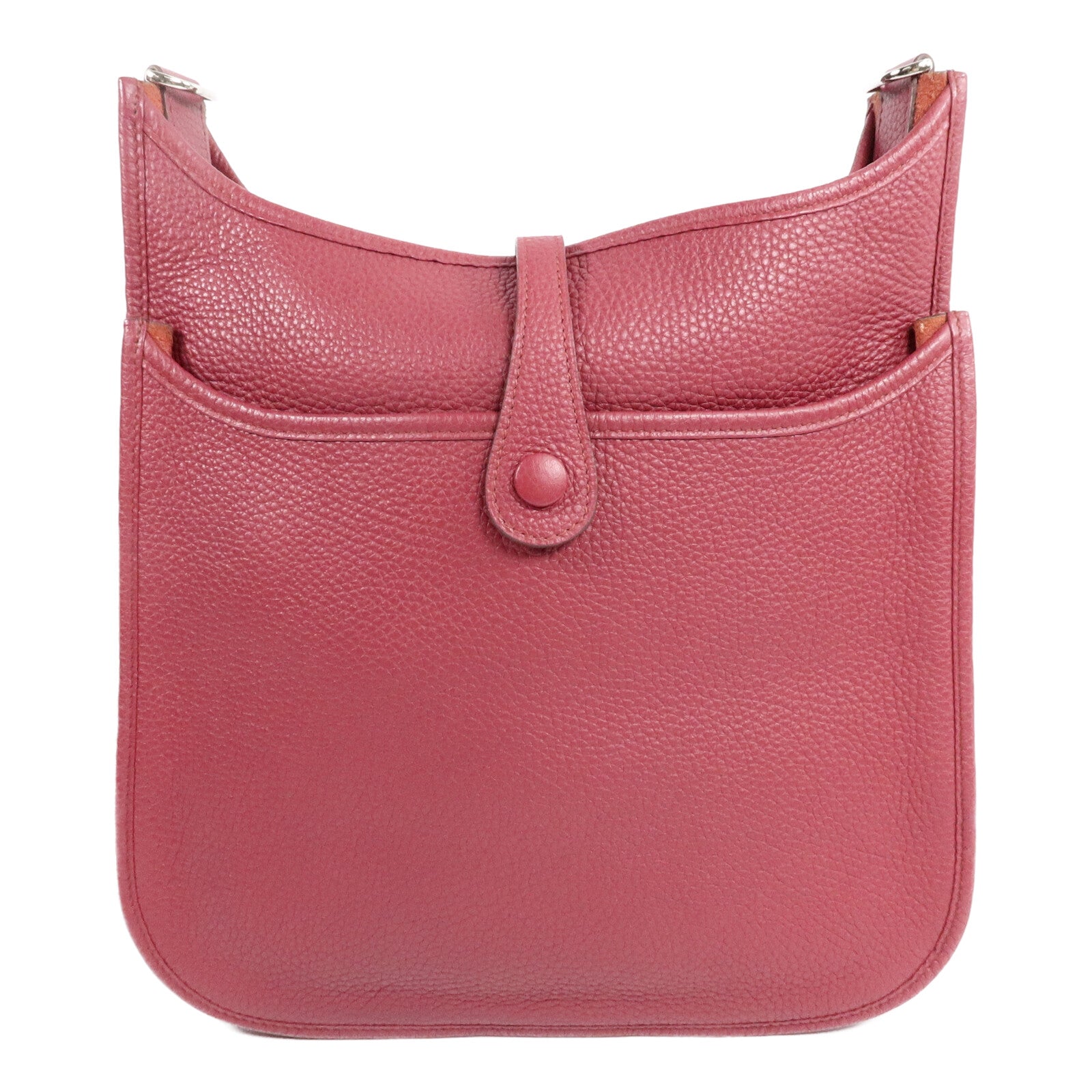 HERMES Clemence皮革Evelyne PM肩背袋Rubis