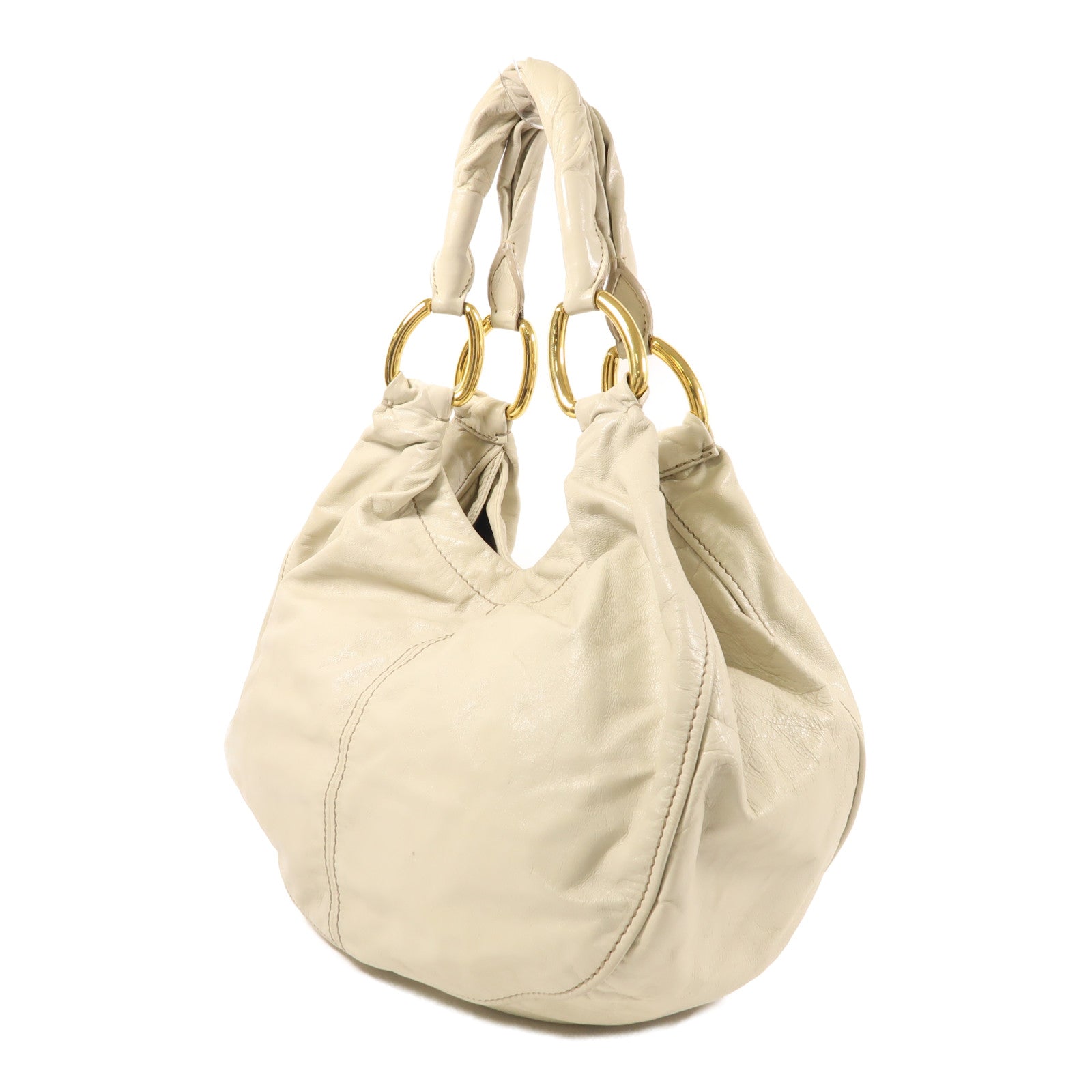 Miu Miu 牛皮皮革Shoulder Bag金扣肩背袋