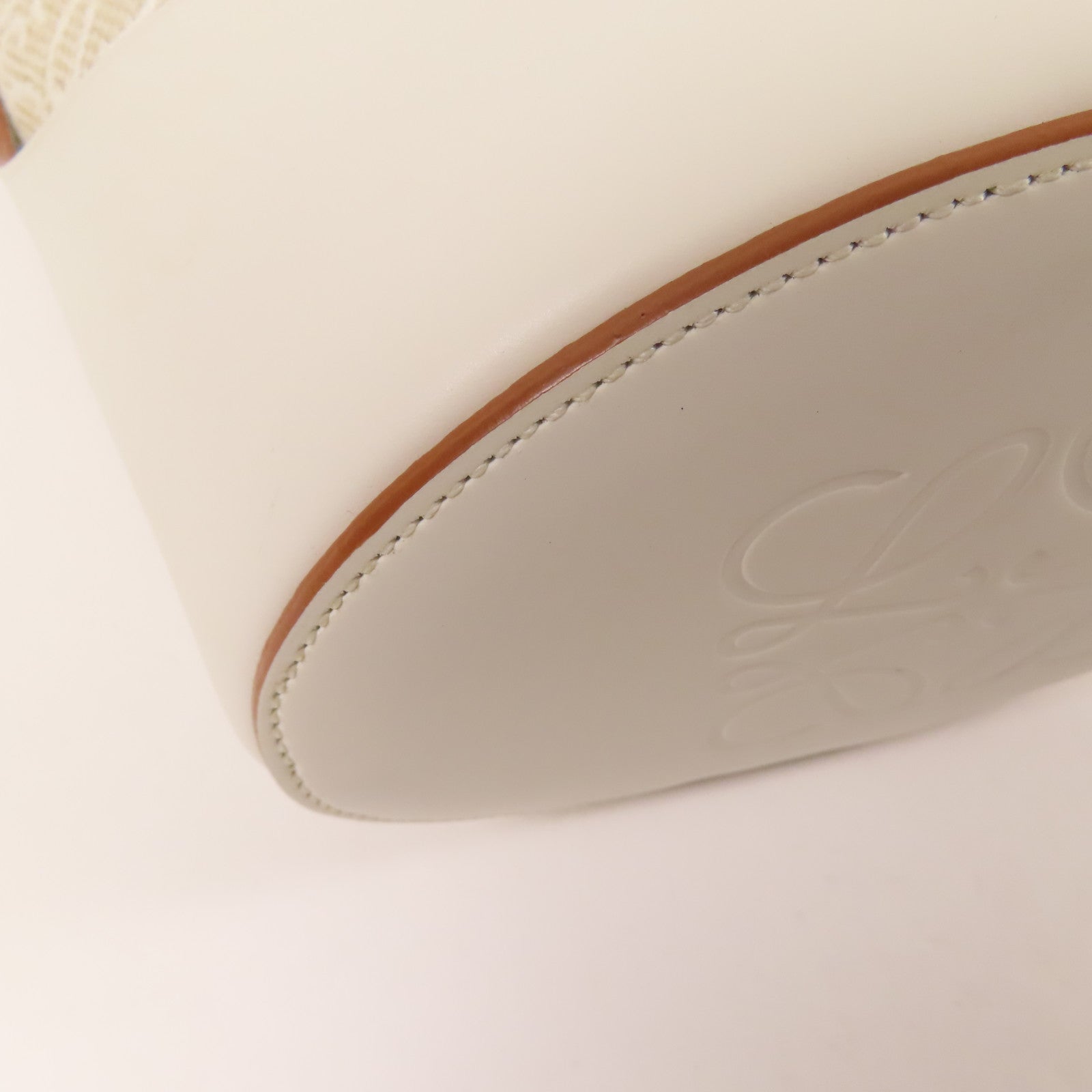 LOEWE 帆布/牛皮皮革Balloon Anagram手挽肩背兩用袋