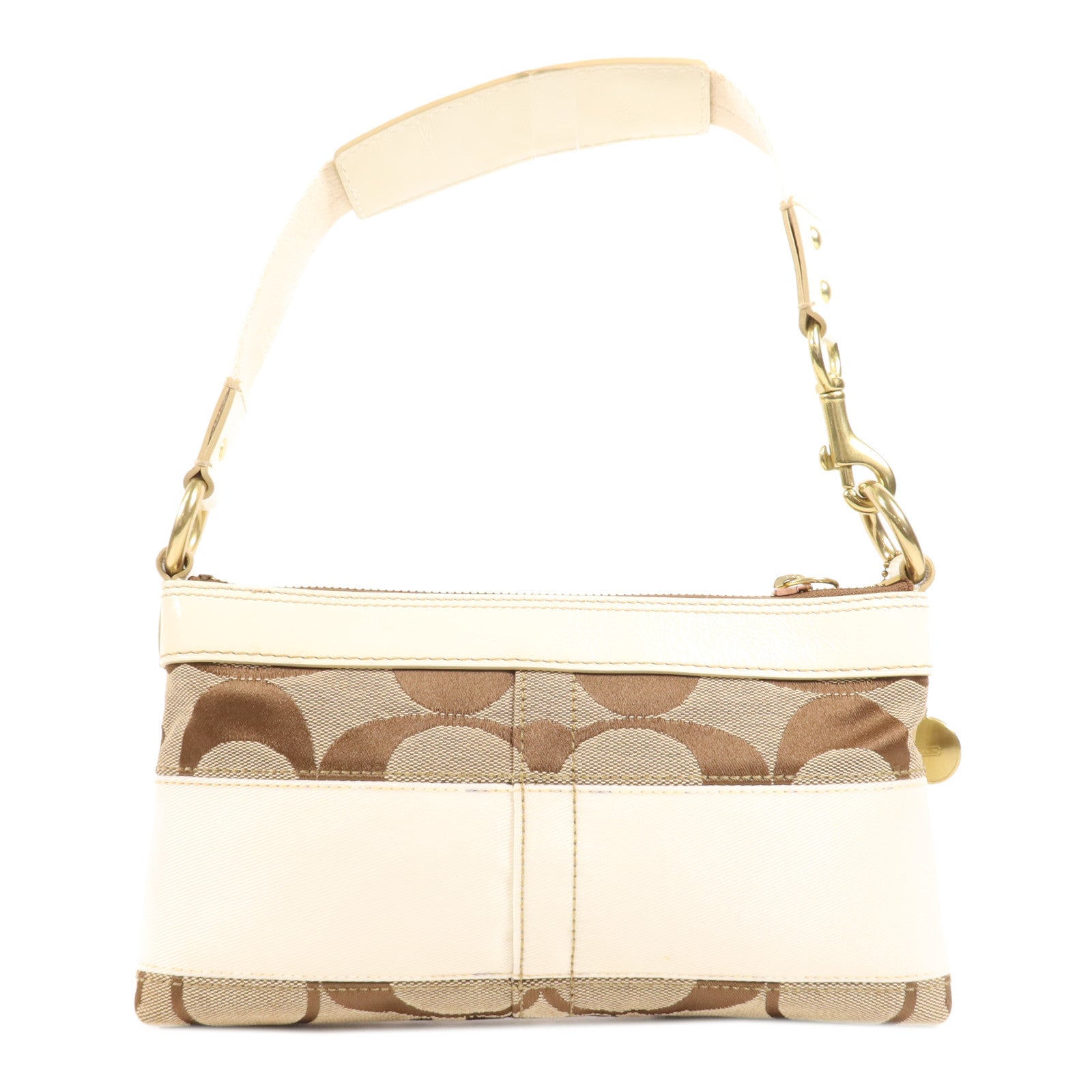 COACH 帆布Shoulder Bag金扣肩背袋