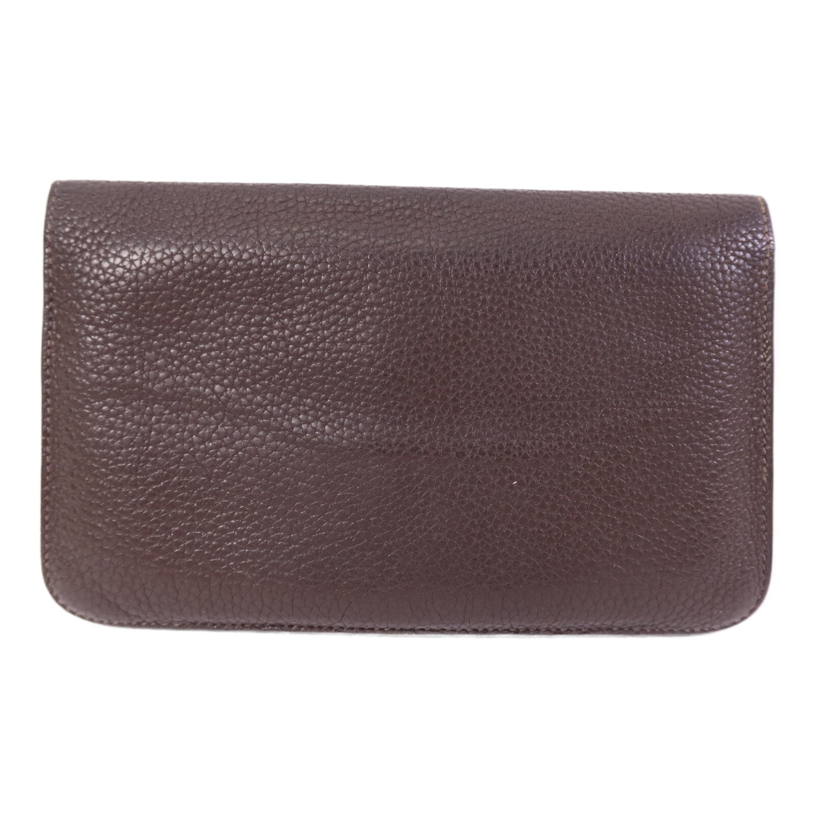 HERMES Clemence皮革Dogon GM銀扣長錢包