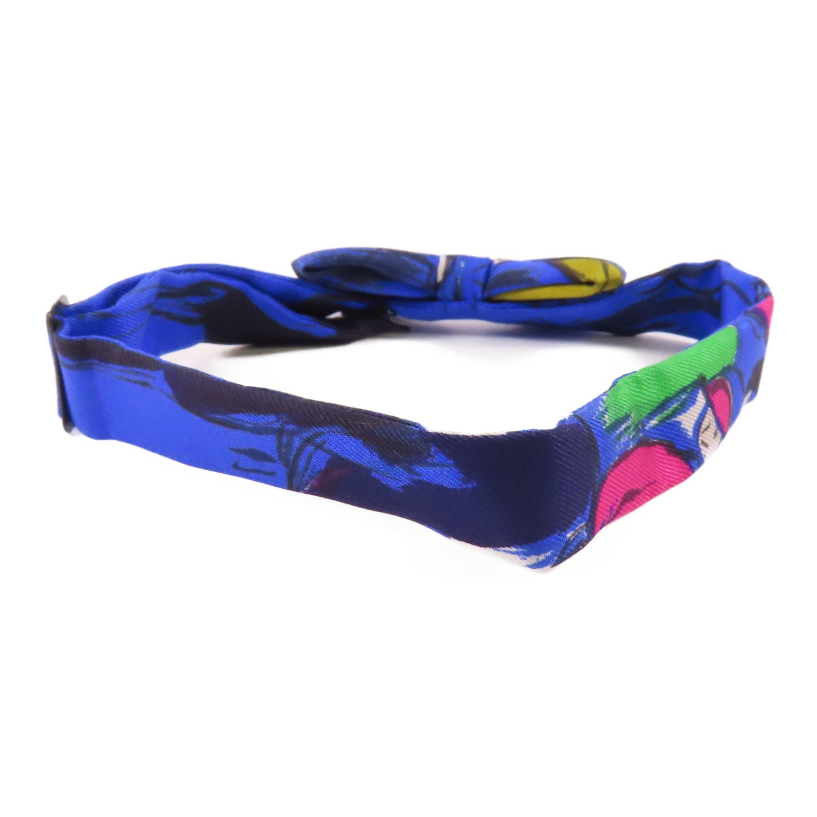 HERMES Bow Tie Silk Blue