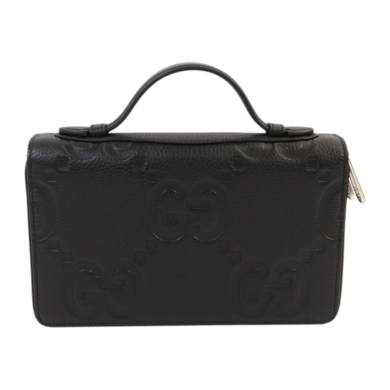 GUCCI 【激減優惠】牛皮皮革GG Travel Document Case銀扣手挽袋