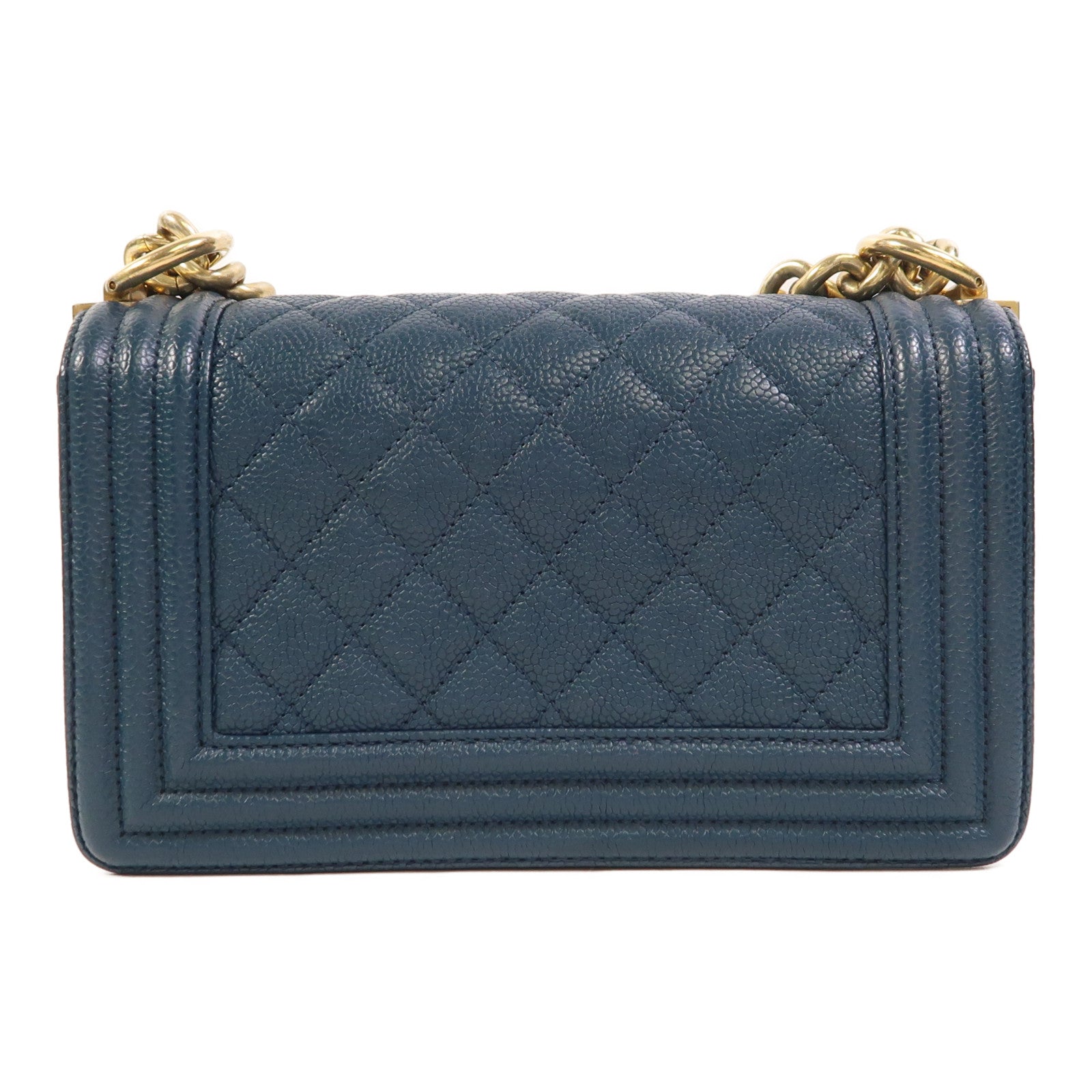 CHANEL 牛皮皮革Boy 20金扣鏈帶肩背袋