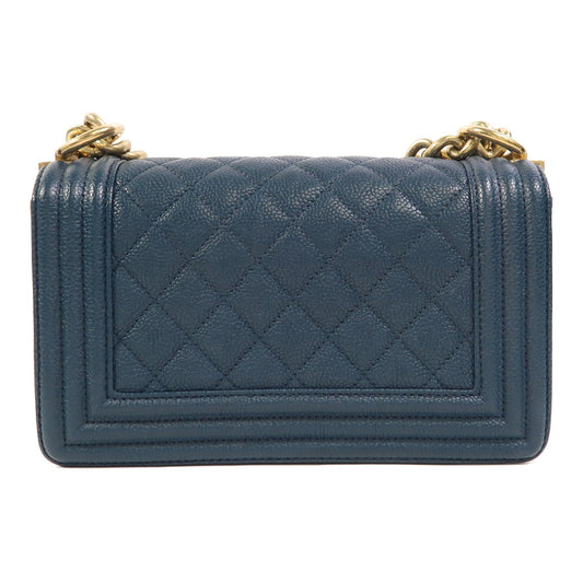 CHANEL 牛皮皮革Boy 20金扣鏈帶肩背袋