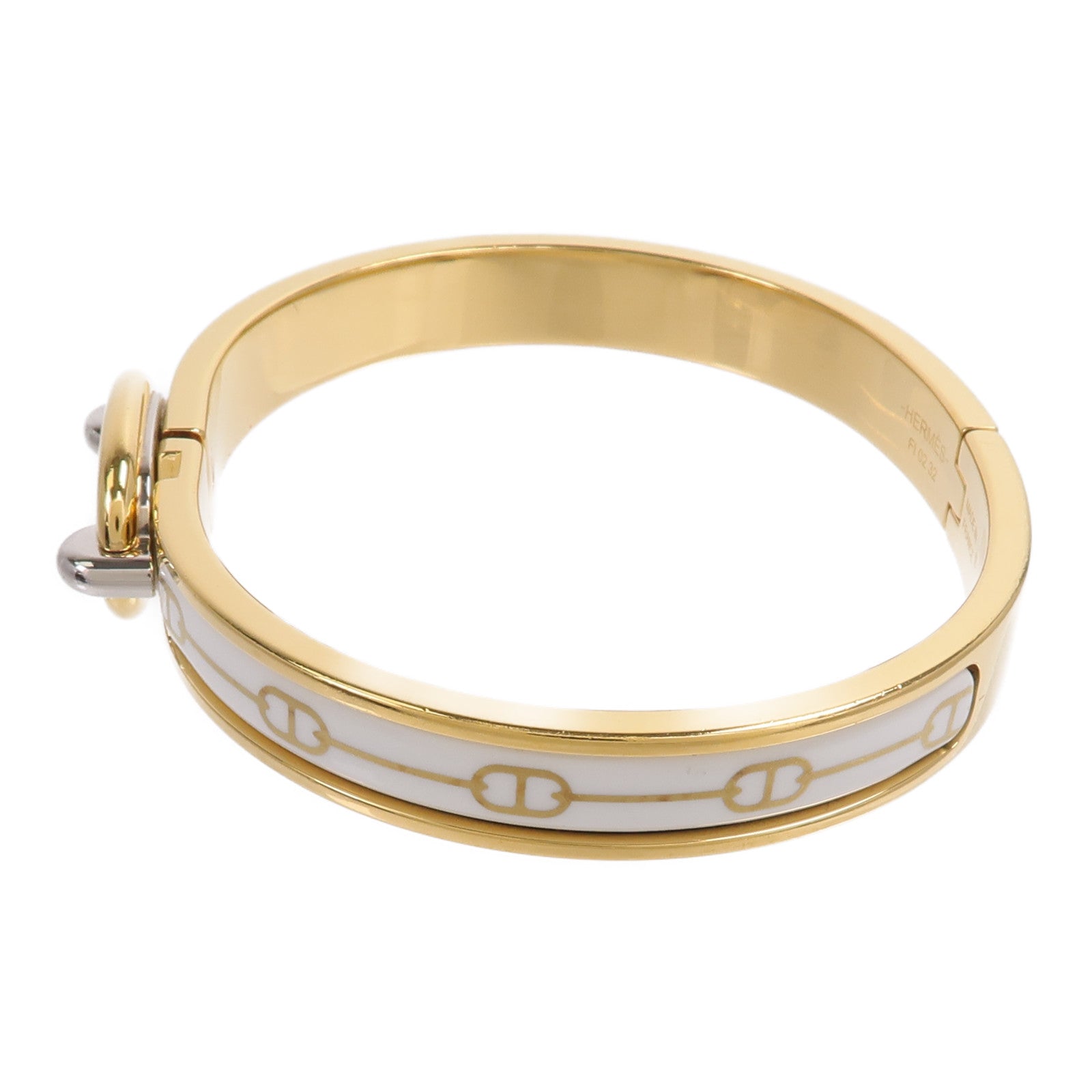 HERMES 金屬/琺瑯Mini Clic Chaine d'Ancre手鐲