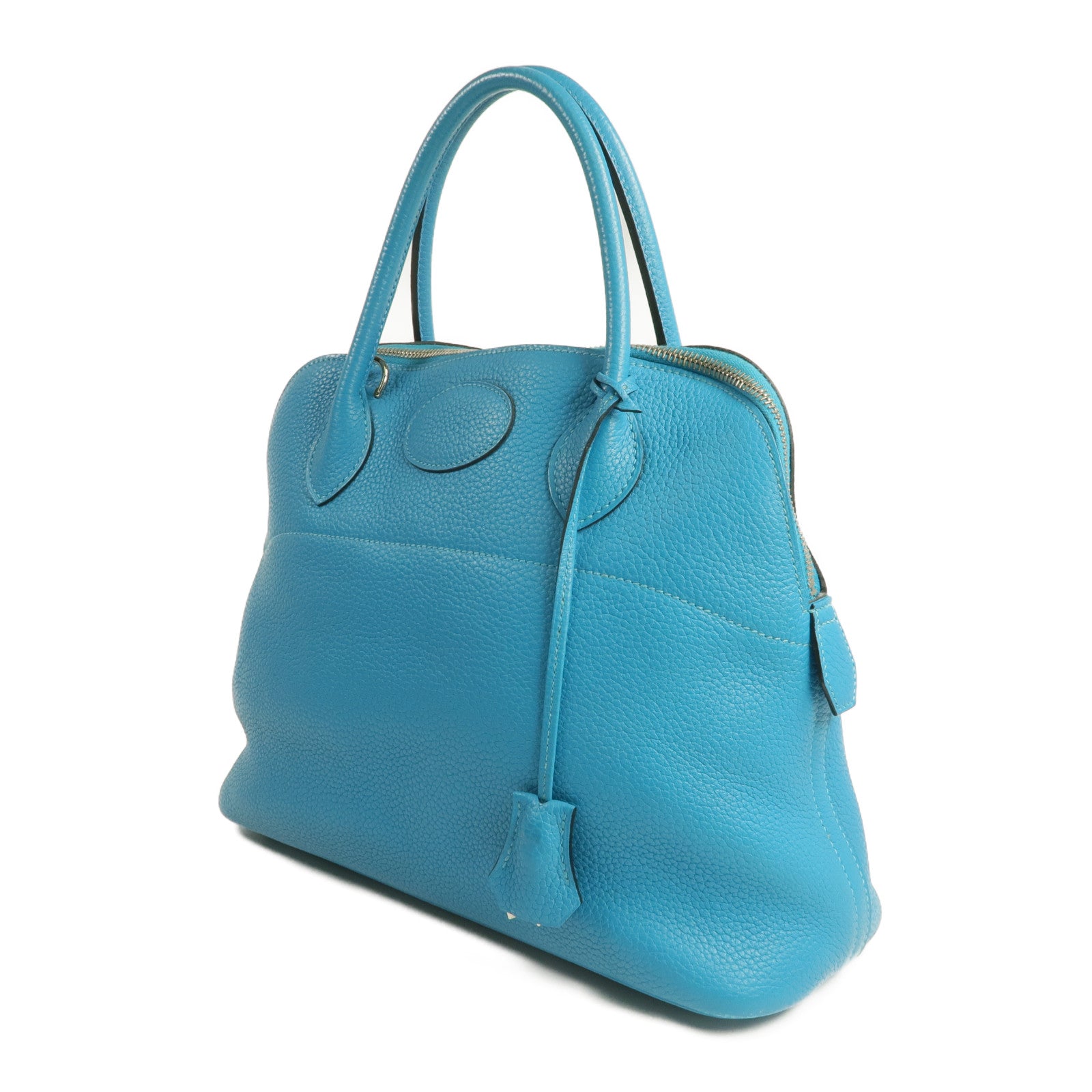 HERMES Clemence皮革Bolide 31銀扣手挽袋