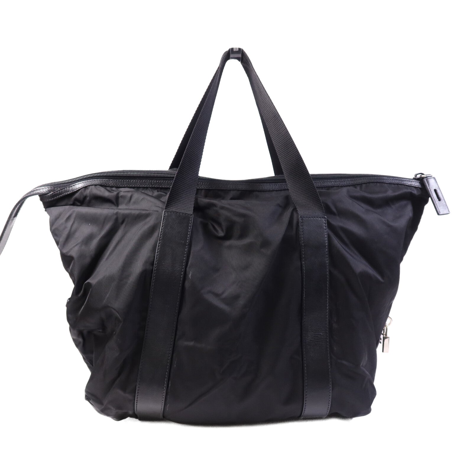 PRADA 尼龍Tote Bag銀扣手挽袋