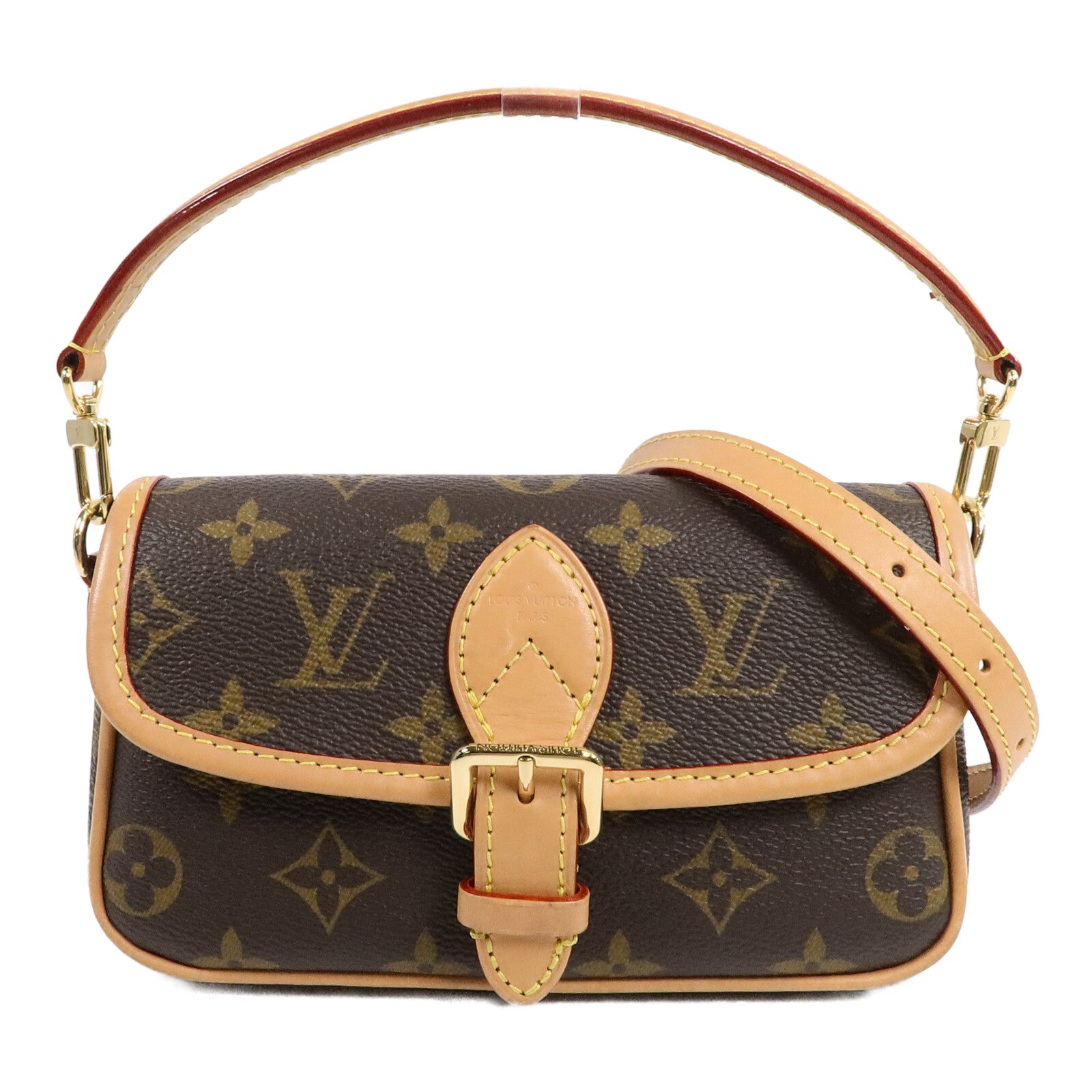 LOUIS VUITTON Monogram Nano Diane金扣手挽肩背兩用袋