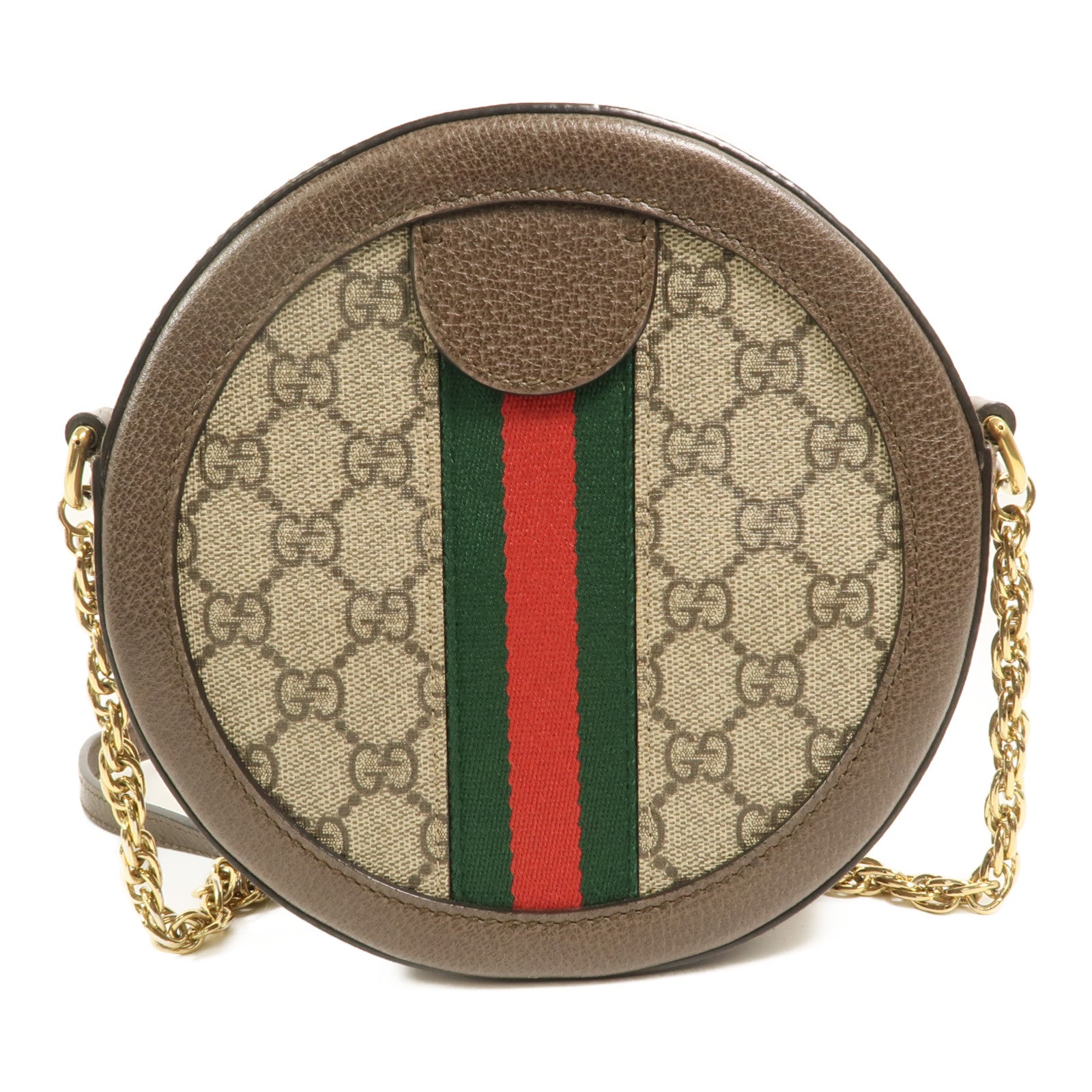 GUCCI 塗層帆布Ophidia鏈帶肩背袋